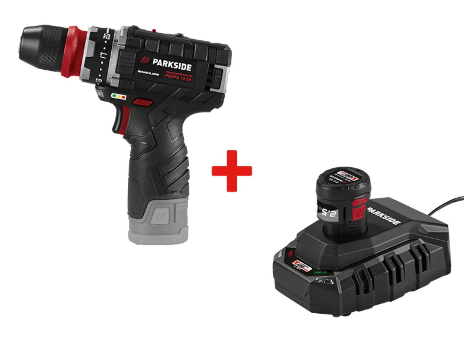 PARKSIDE PERFORMANCE Perceuse-visseuse sans fil + Batterie + Chargeur, 12 V