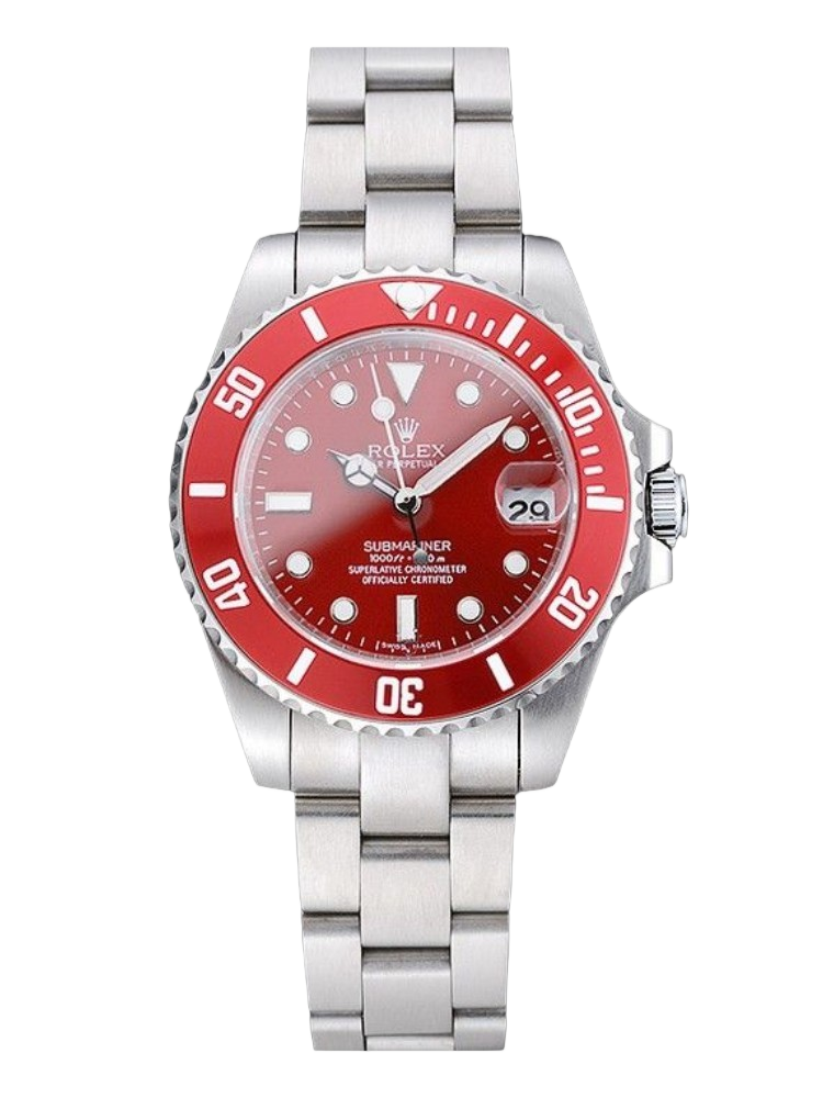 Rolex Submariner 16610 Stainless Steel Refinished Red Dial 40mm Mens Replica Watch