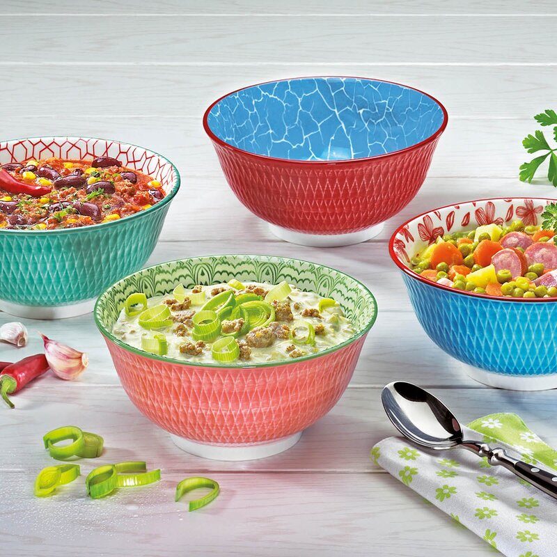 AMICI skål 85 cl 18 cm rombe rød
