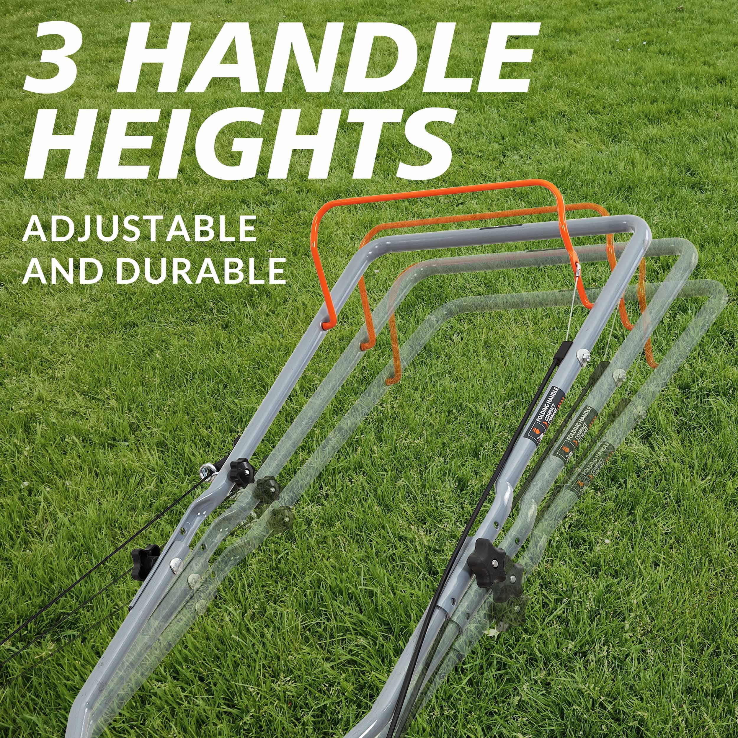21 in. 170cc 2-in-1 Gas Walk Behind Push Lawn Mower with High Rear Wheels - Image 6