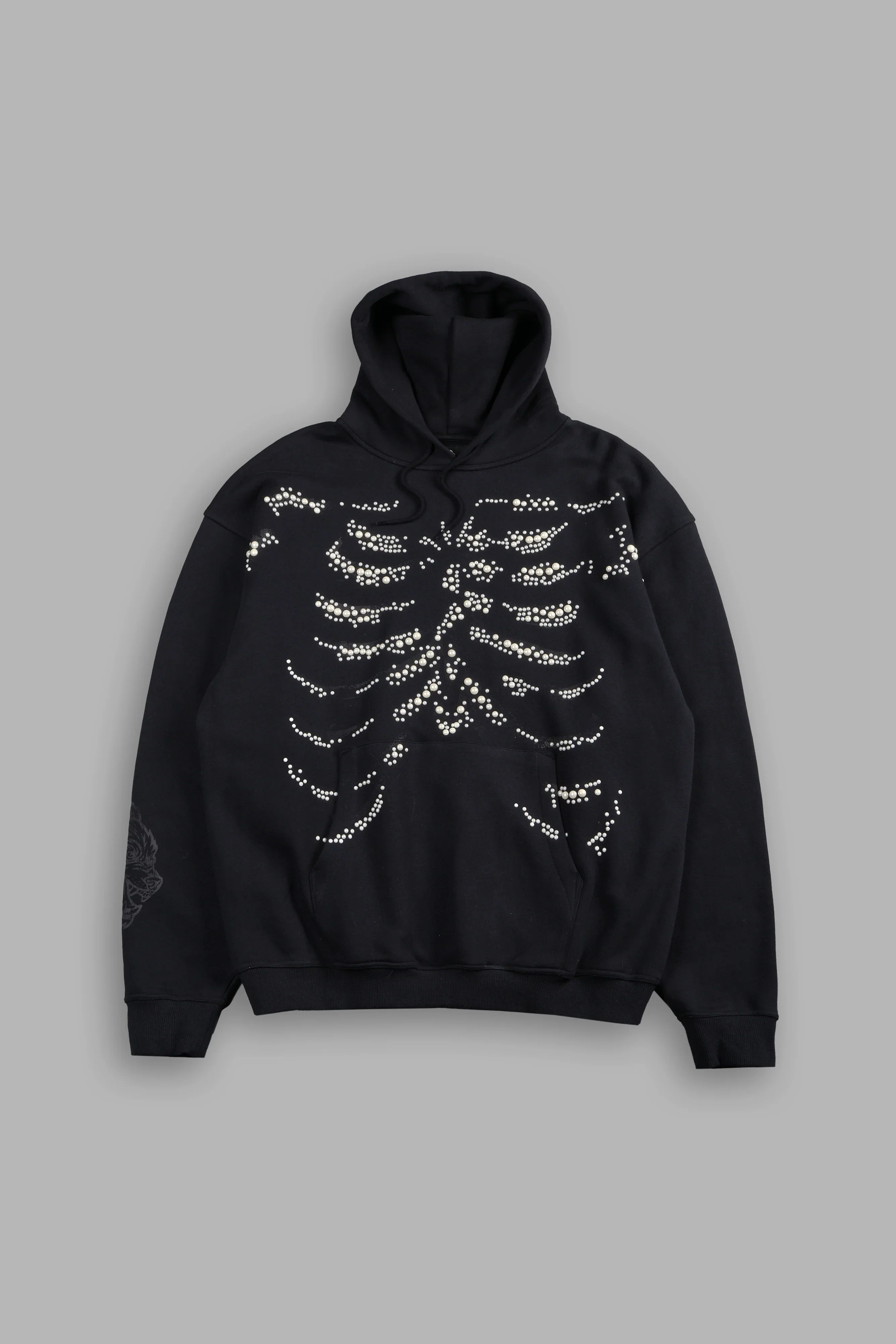Bone Cage Bishop Hoodie In Black