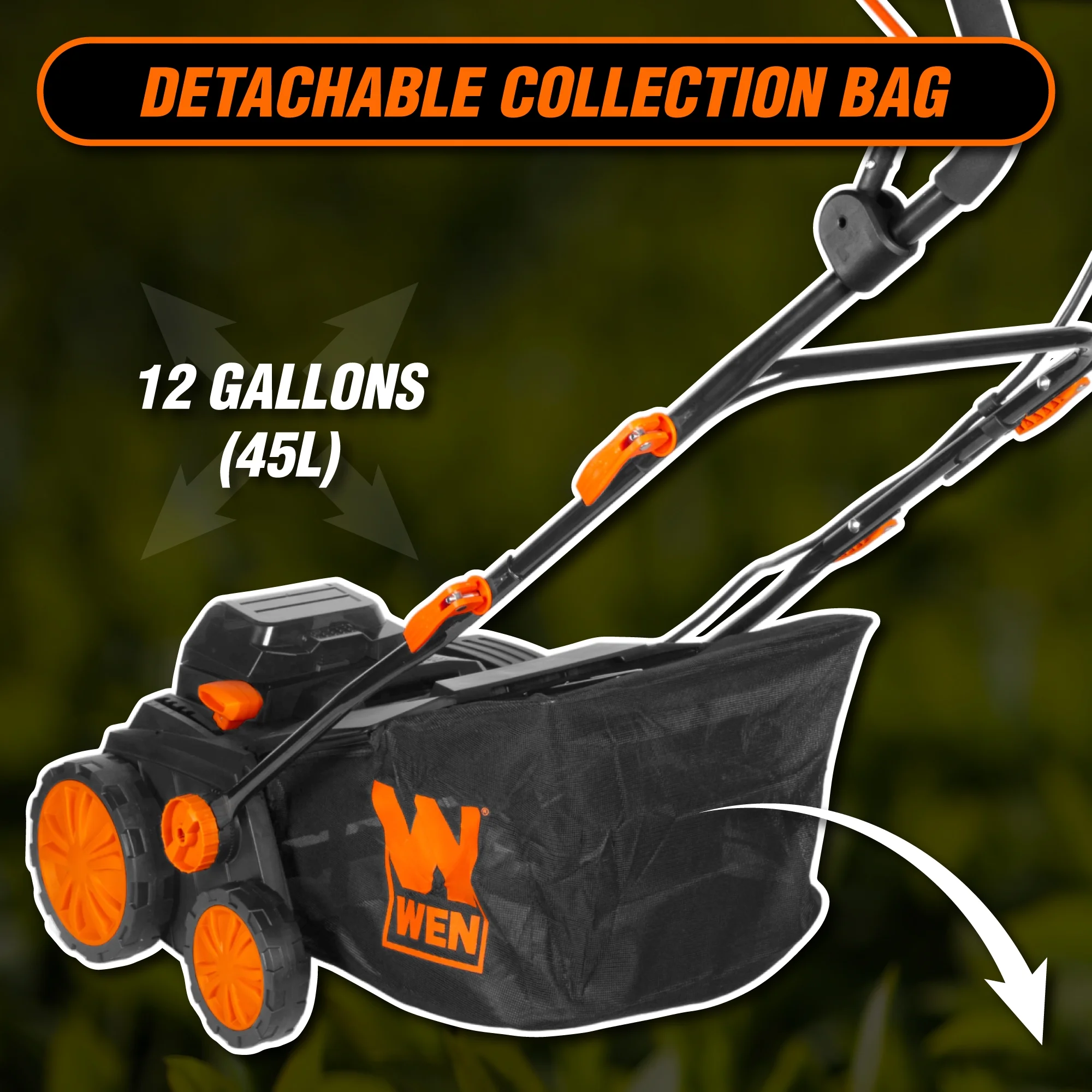 15" 20V Cordless Electric Dethatcher and Scarifier Walk-Behind Lawn Mower - Image 7
