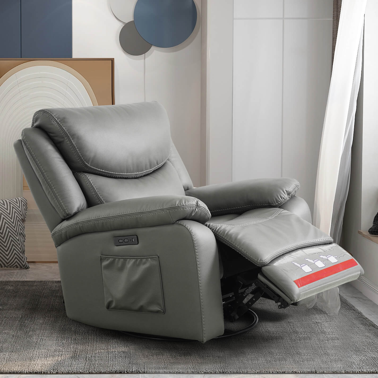 Fauteuil inclinable pivotant et à bascule électrique pour bébé