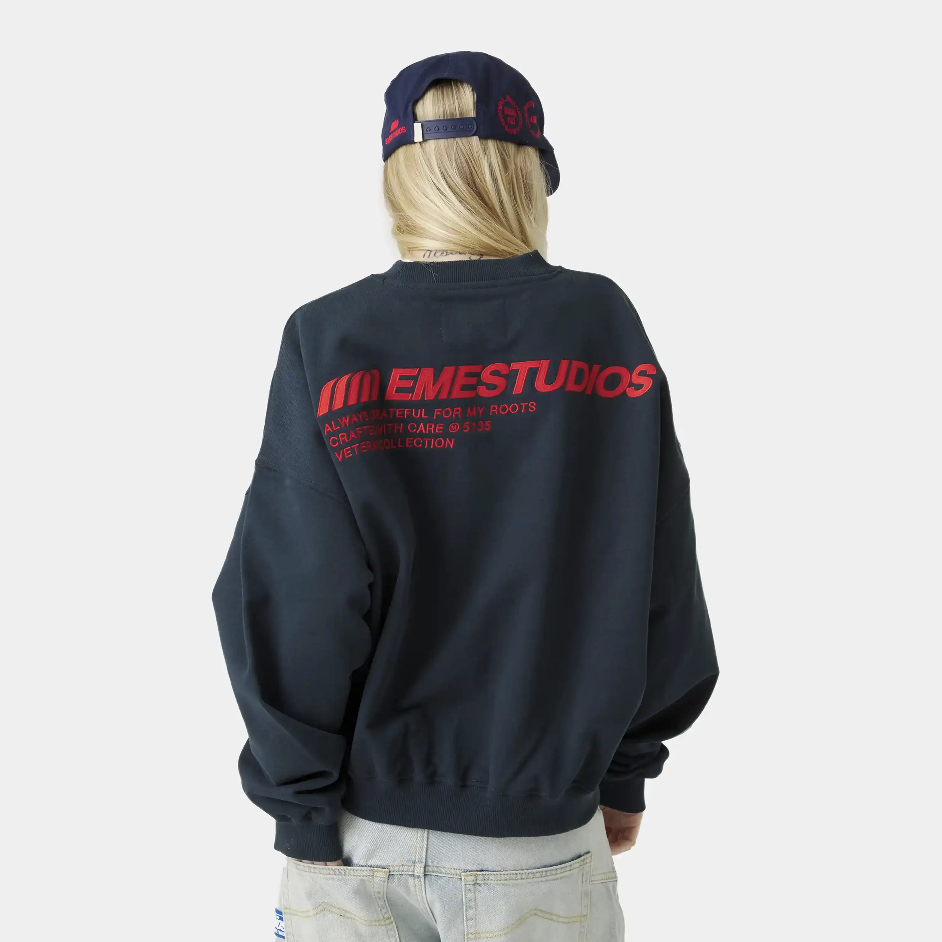 Roots Navy Oversized Crewneck