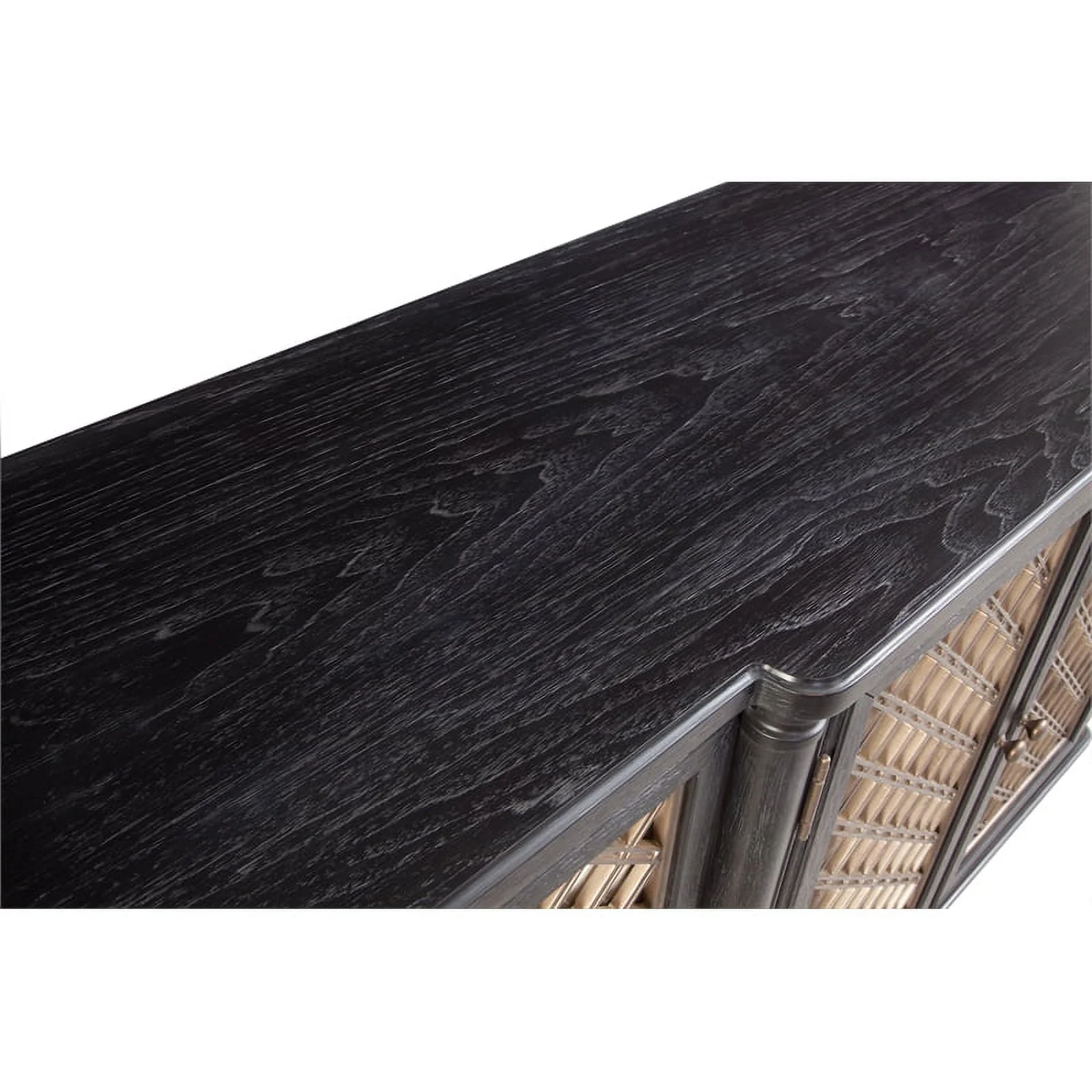 Groveland 6 Shelf Wood Server with Metal Accents in Black Image 5