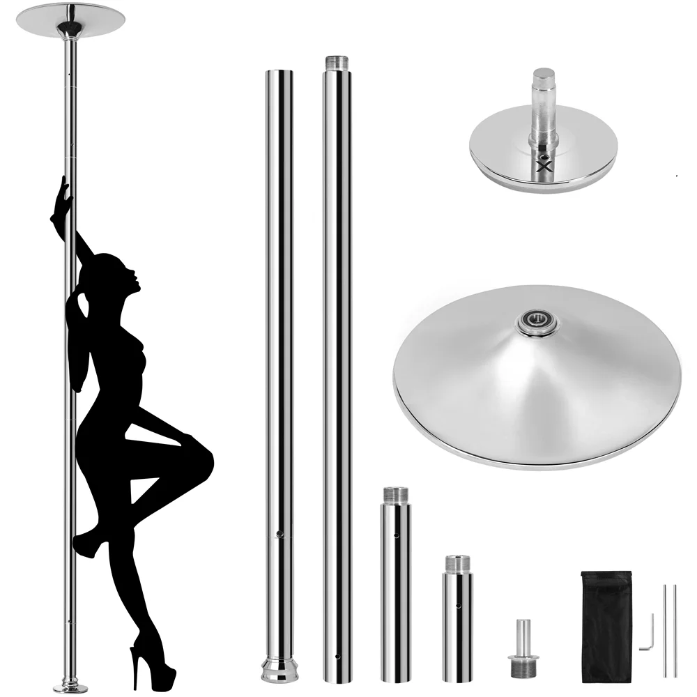 45mm Height Adjustable Portable Removable Dance Pole, Silver(Silver) - Image 6