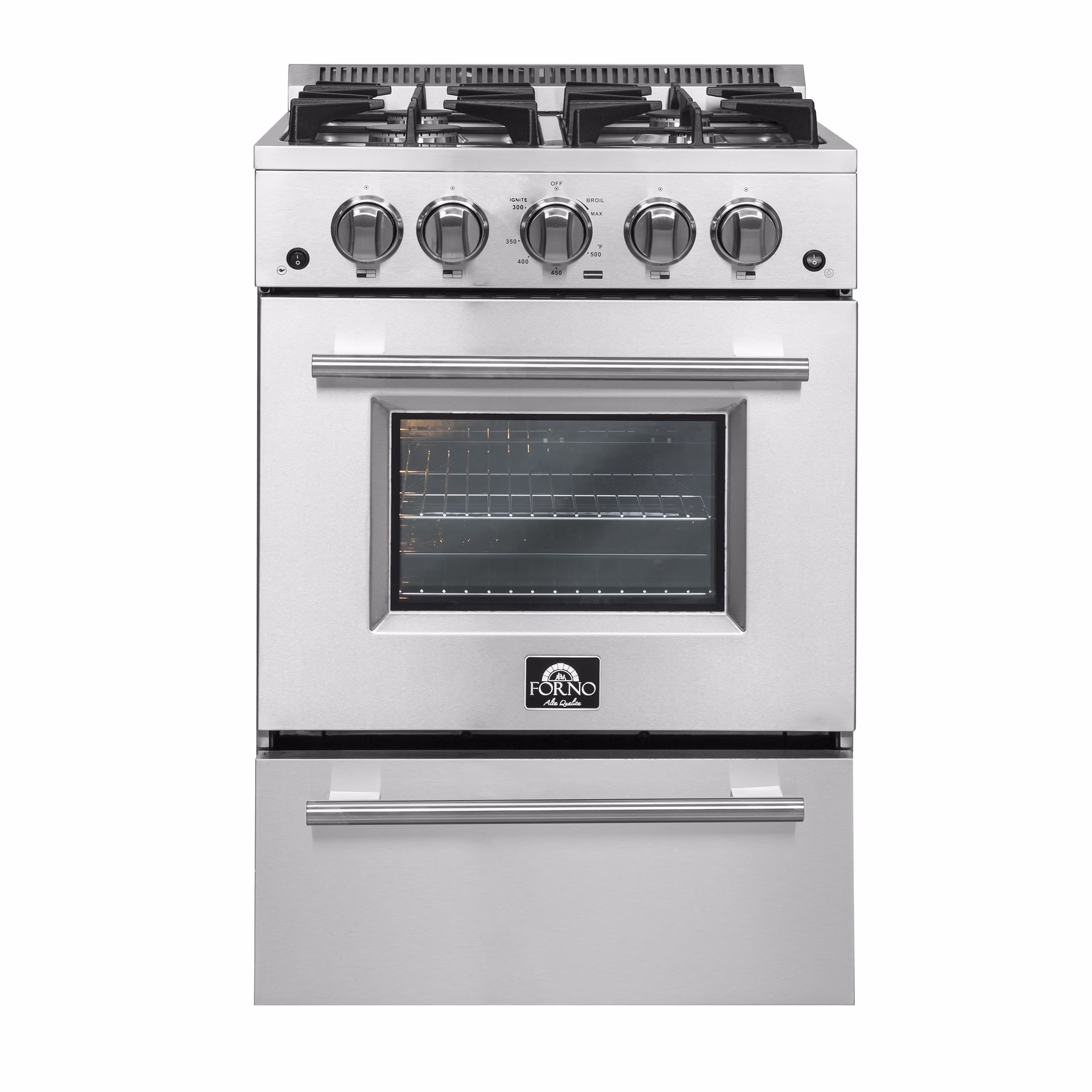 Forno Breno 24 - Inch Freestanding Gas Range, Compact Design, Energy Efficient