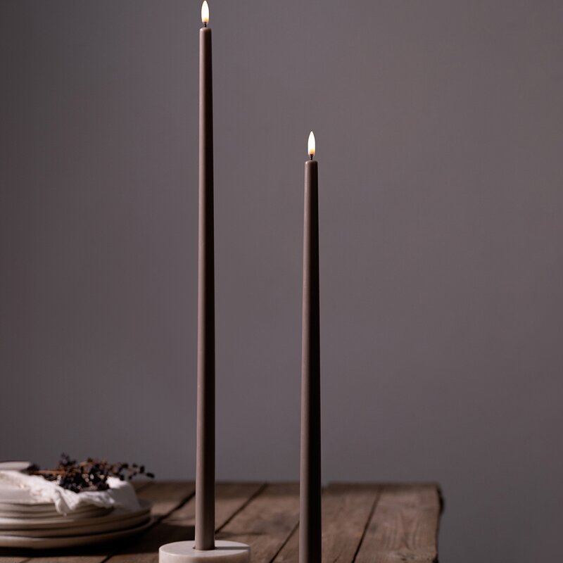 Taper Candles Led kronelys 2,3x75 cm 1 stk sandstone