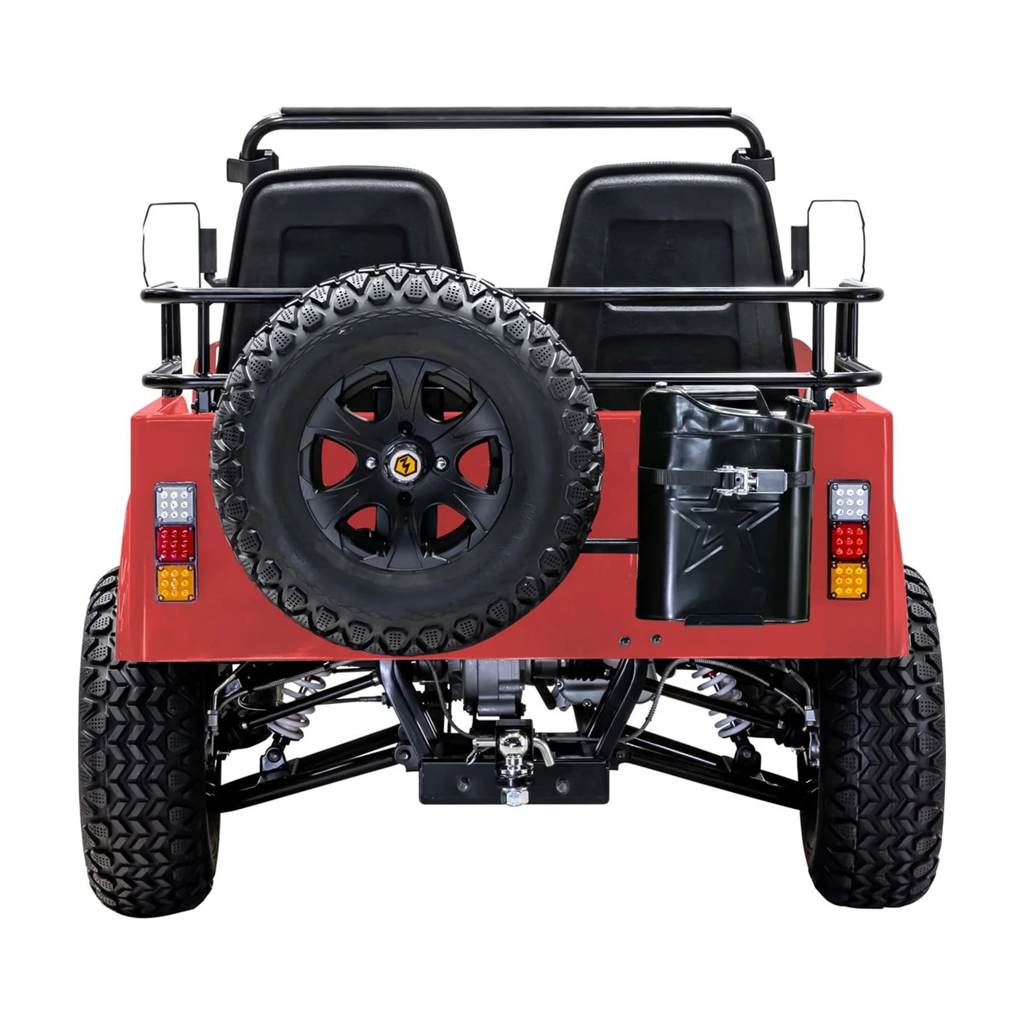 GKD350 Gas Go Kart �C 300cc 18HP 4-Stroke Automatic, 2-Seater Military Style �C Red(Red) - Image 7