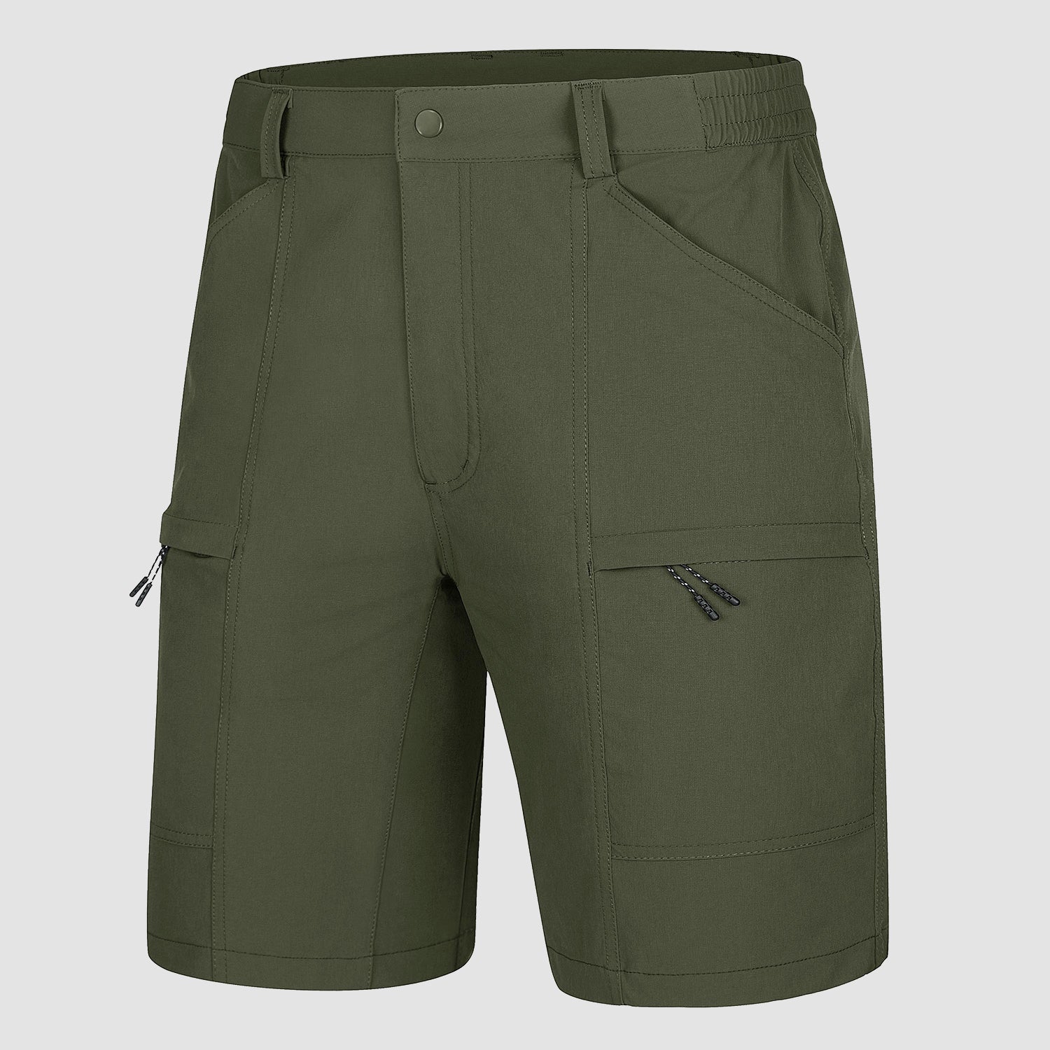 Short de randonnée pour homme avec 5 poches, imperméable, en tissu ripstop à séchage rapide, idéal pour la pêche.