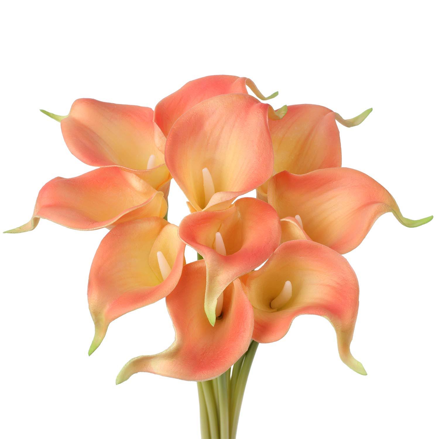 Calla Lily Artificial Flowers Real Touch Flowers Fake Lily Fake Flowers for Decoration Calla Lillies Artificial Spring Flowers Tiger Lilly Flowers