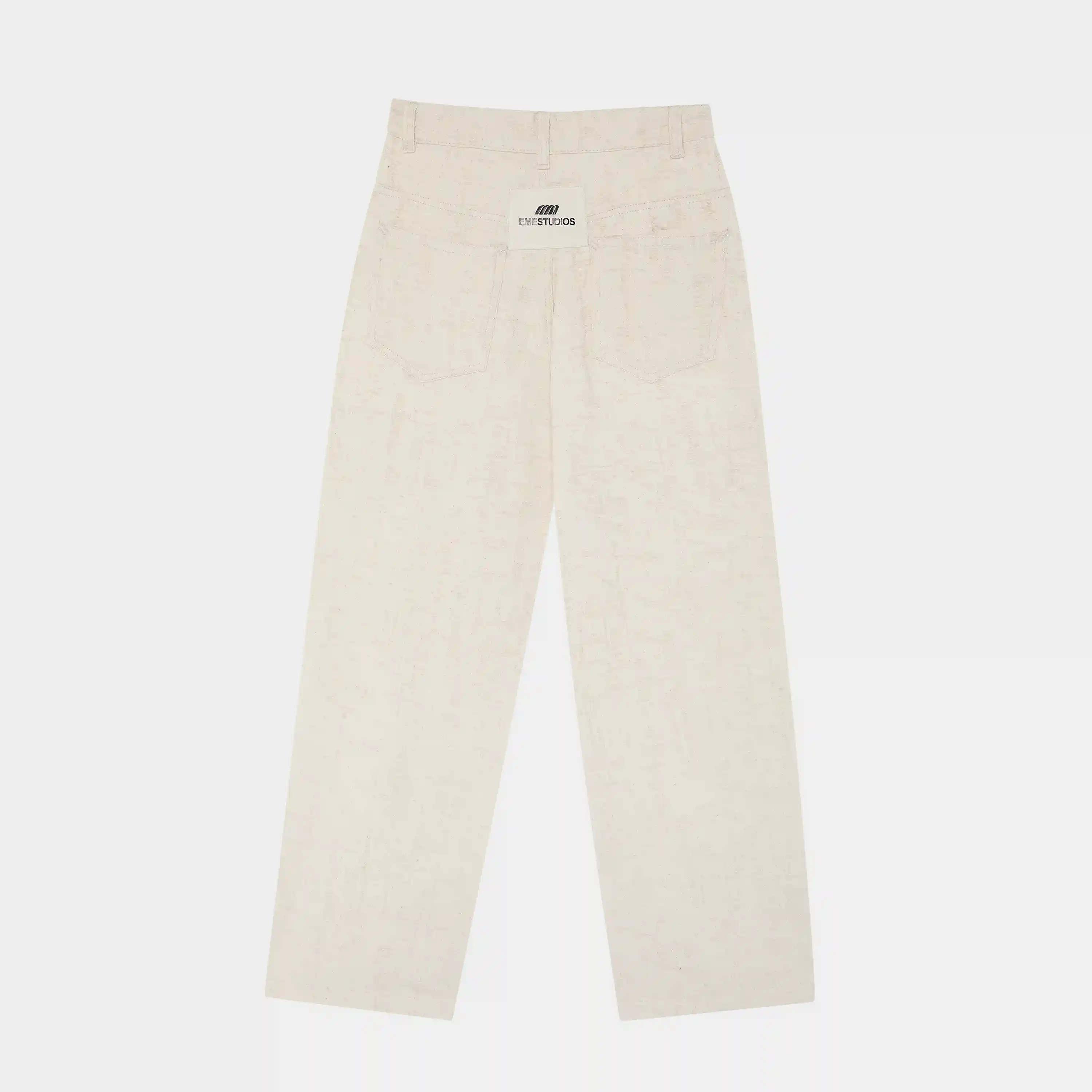 Frayed Almond Baggy Pants