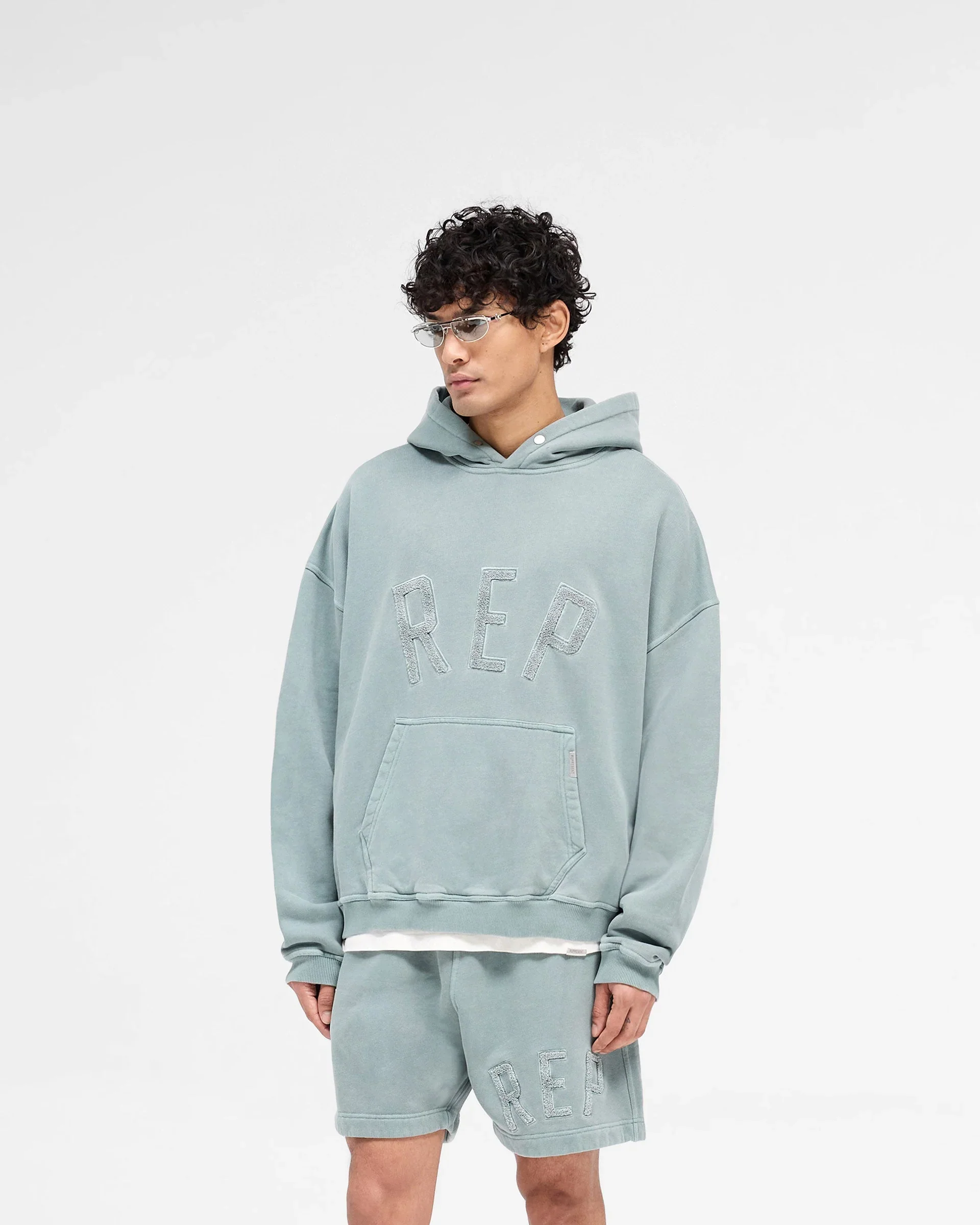 Rep Applique Hoodie - Forest Green