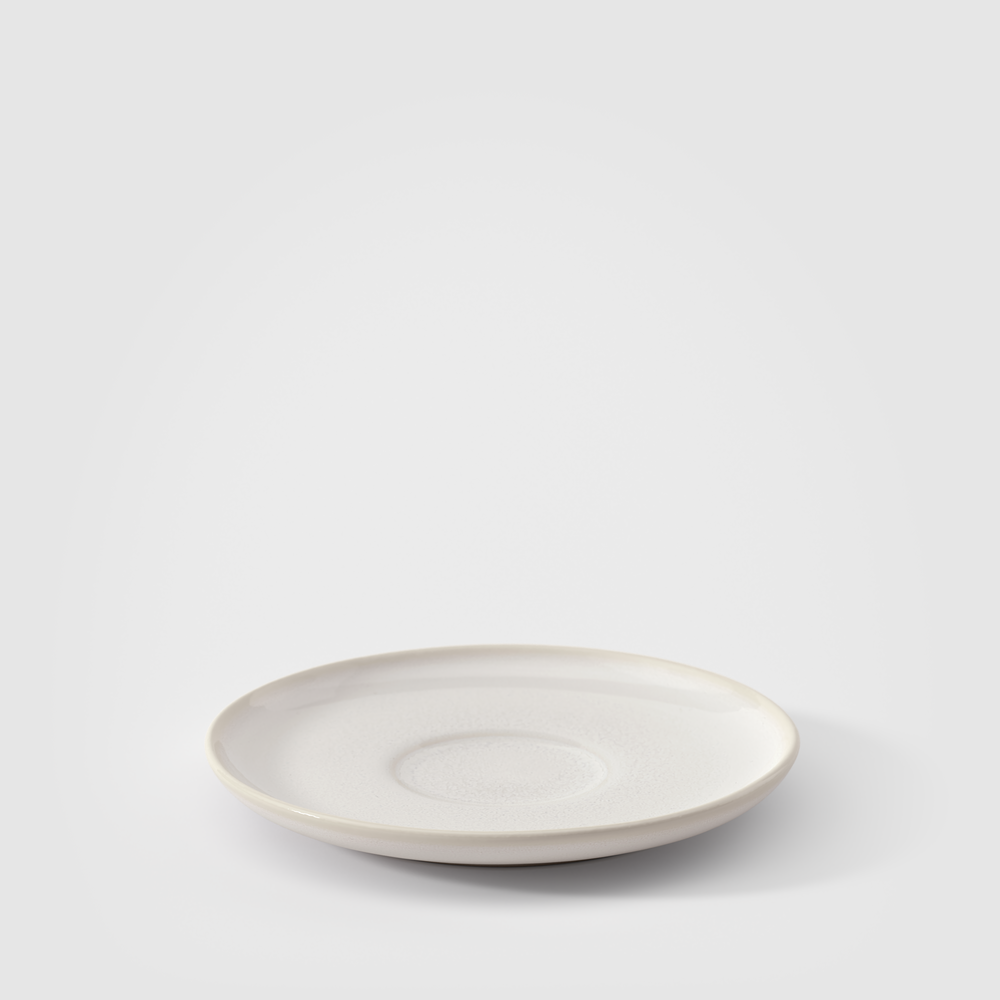 Crafted Coffee cup saucer - White, 5.9'', Premium Porcelain