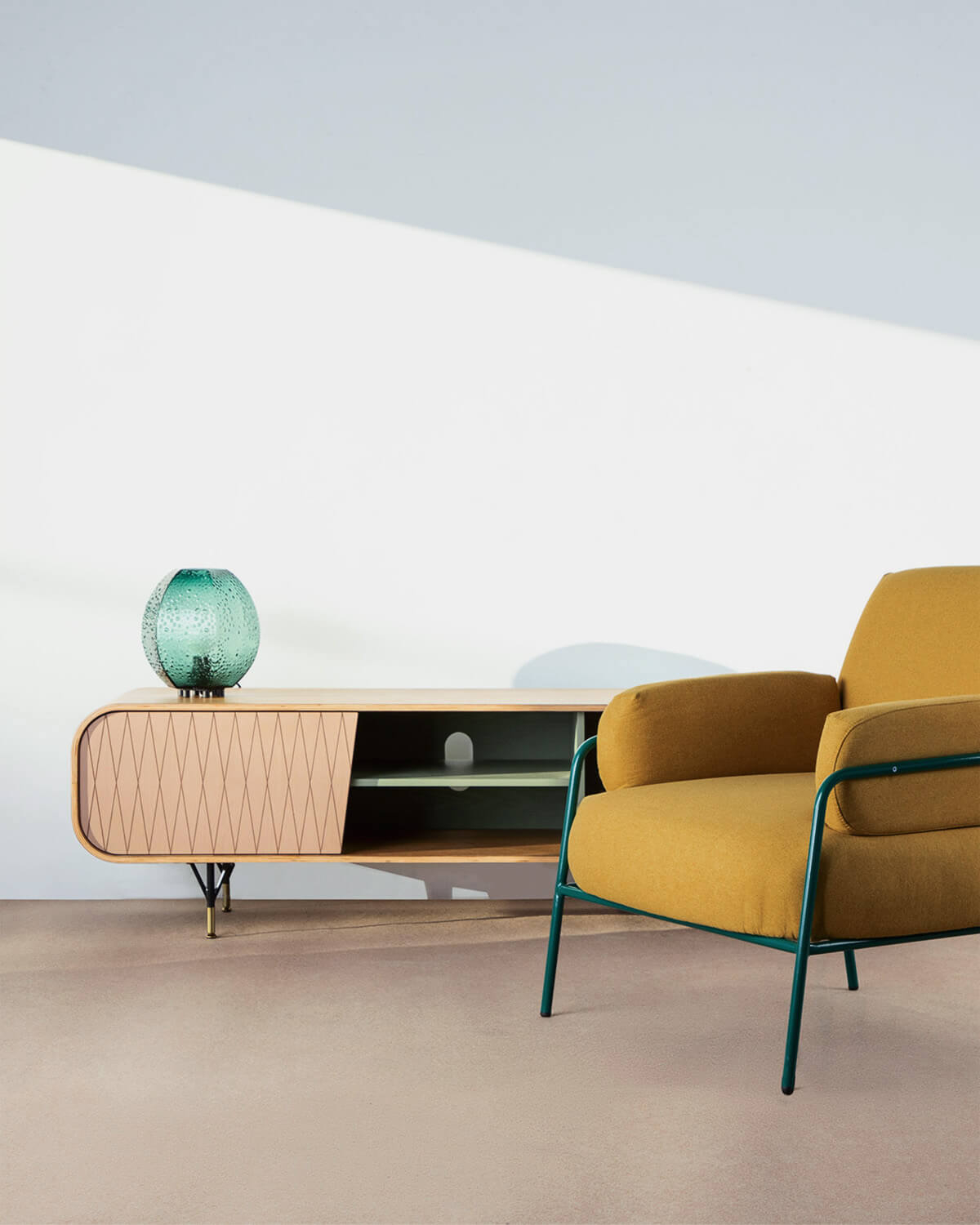 Amer - Mueble de TV de Madera 2 Puertas Amer