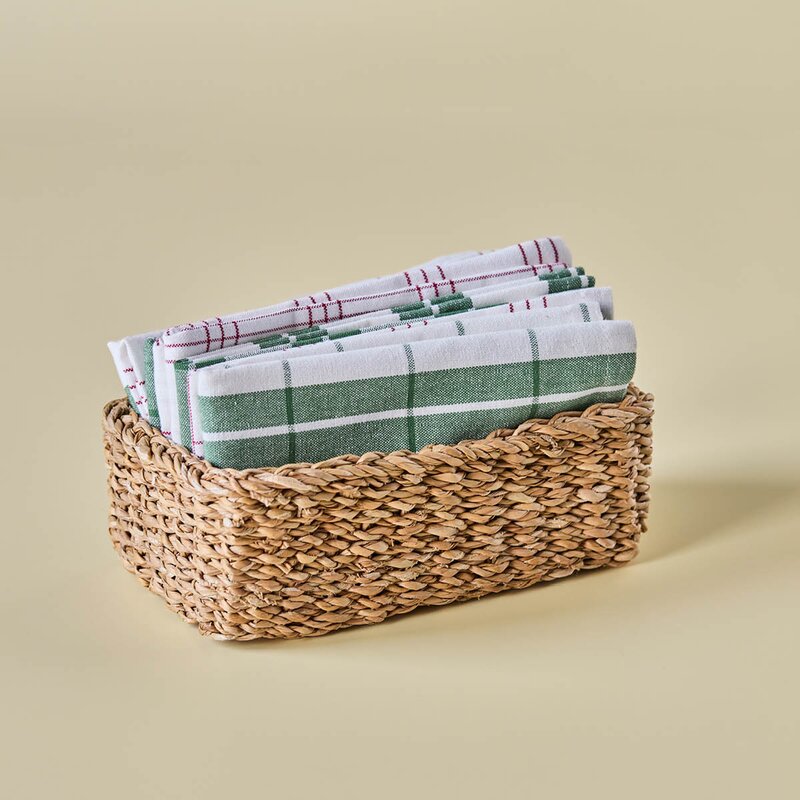 Naba oppbevaringskurv 12x22 cm sjøgress