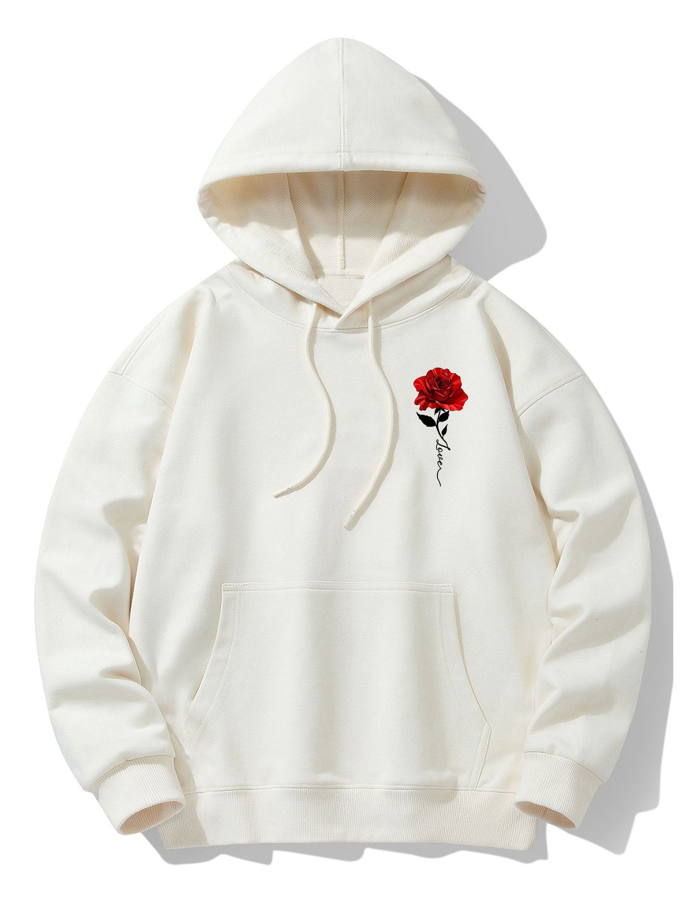 Sweat à capuche en coton mélangé imprimé rose