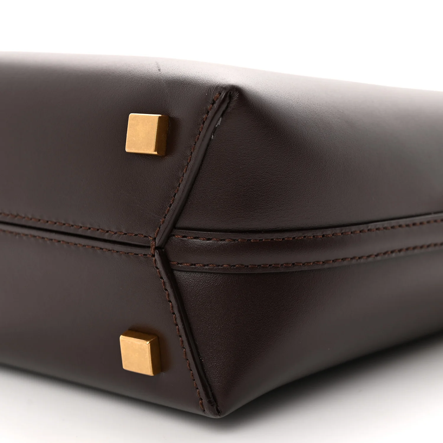 Shiny Calfskin Le 37 Mini Bucket Bag Dark Sweet Chocolate