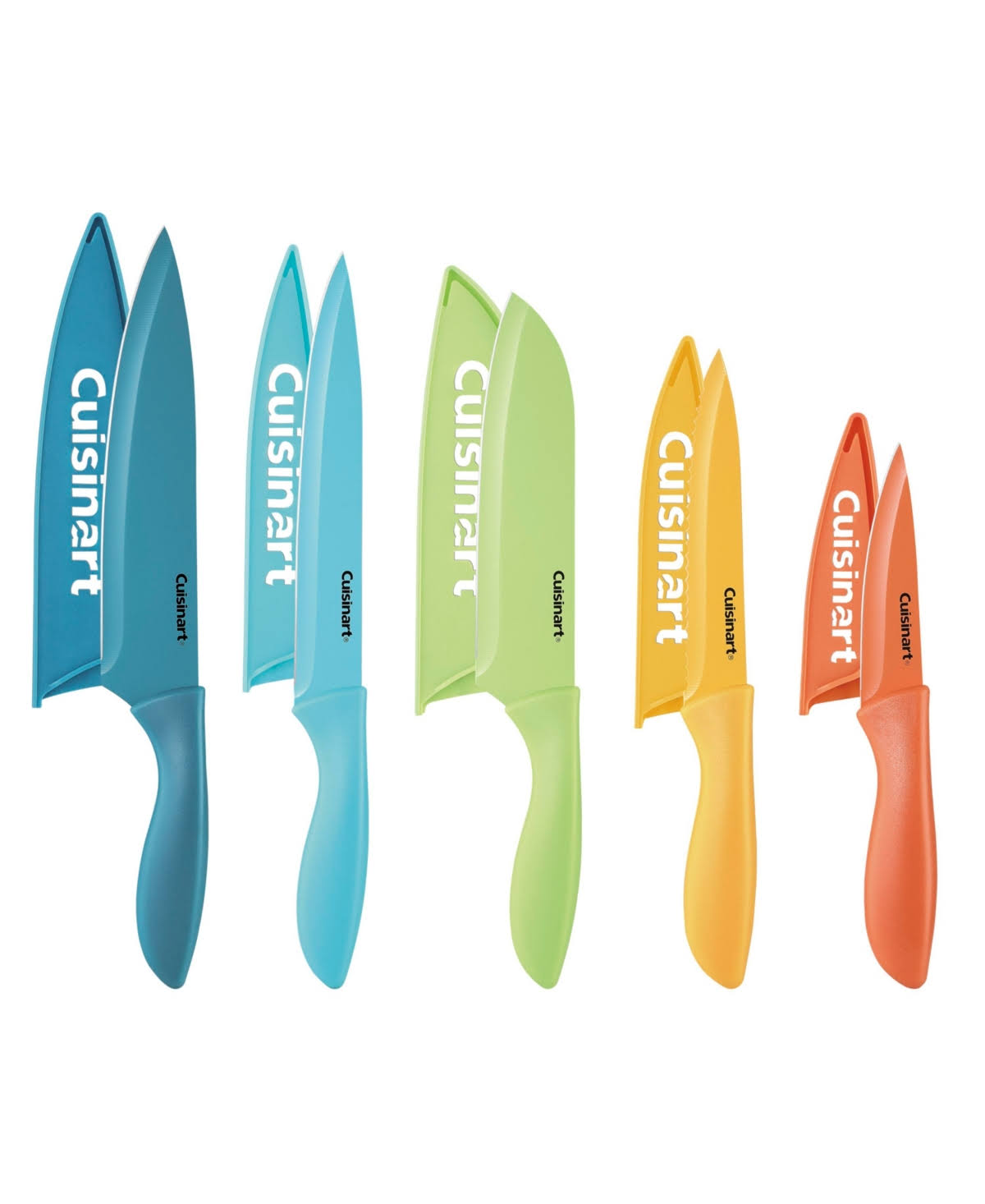 Cuisinart Multi 10-pc. Seaside Ceramic-Coated Knife Set