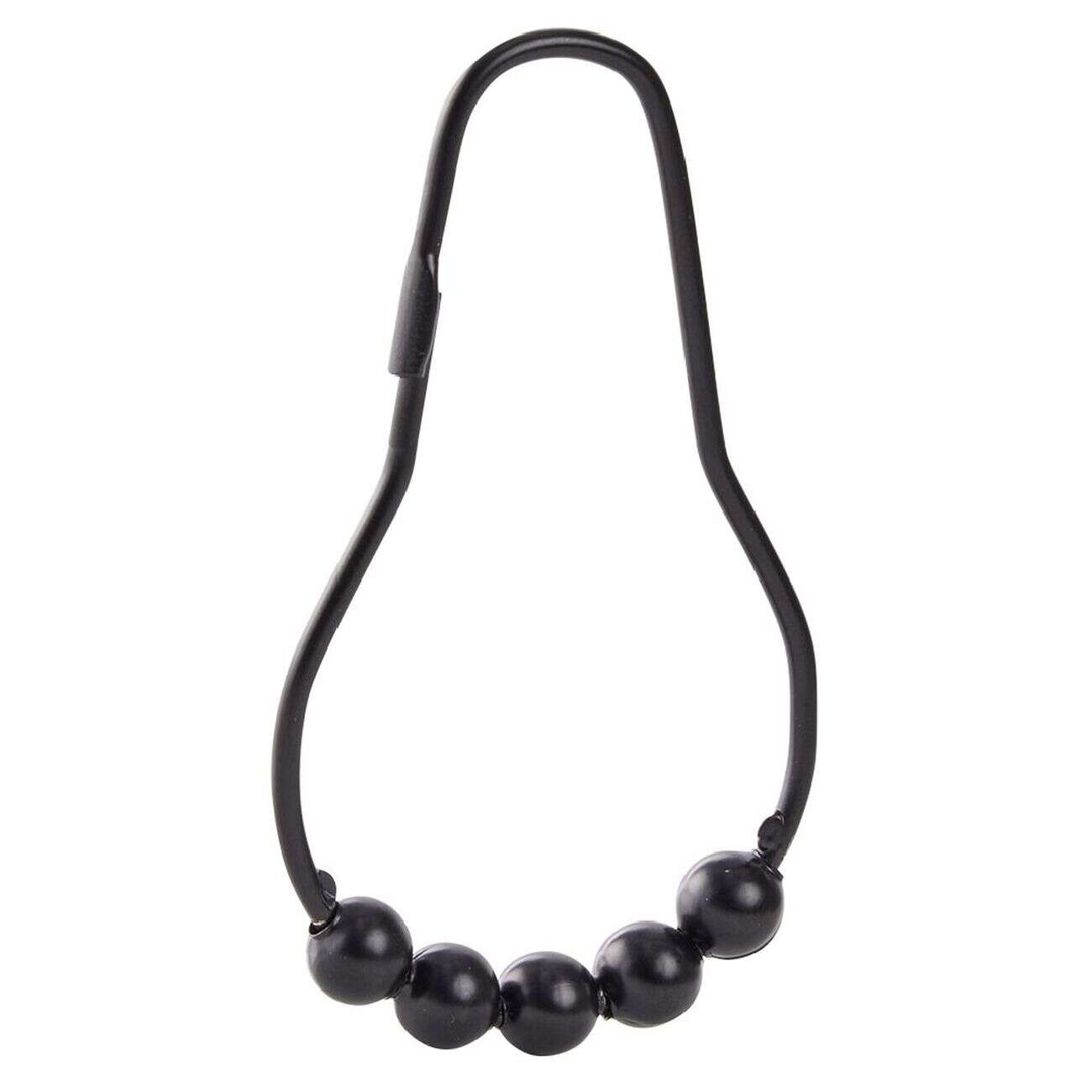 Anneau de douche métal noir x12