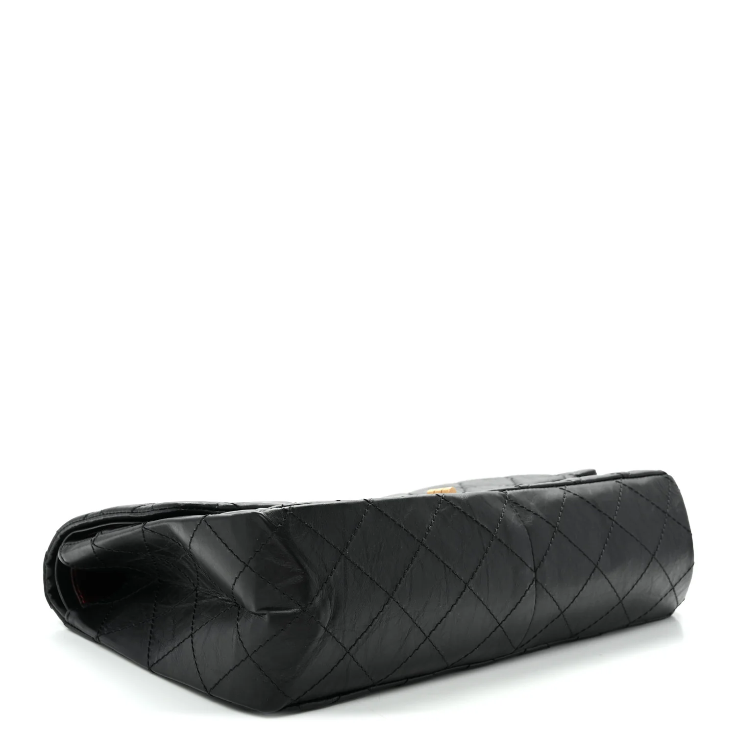Aged Calfskin Quilted 2.55 Reissue 227 Flap Black