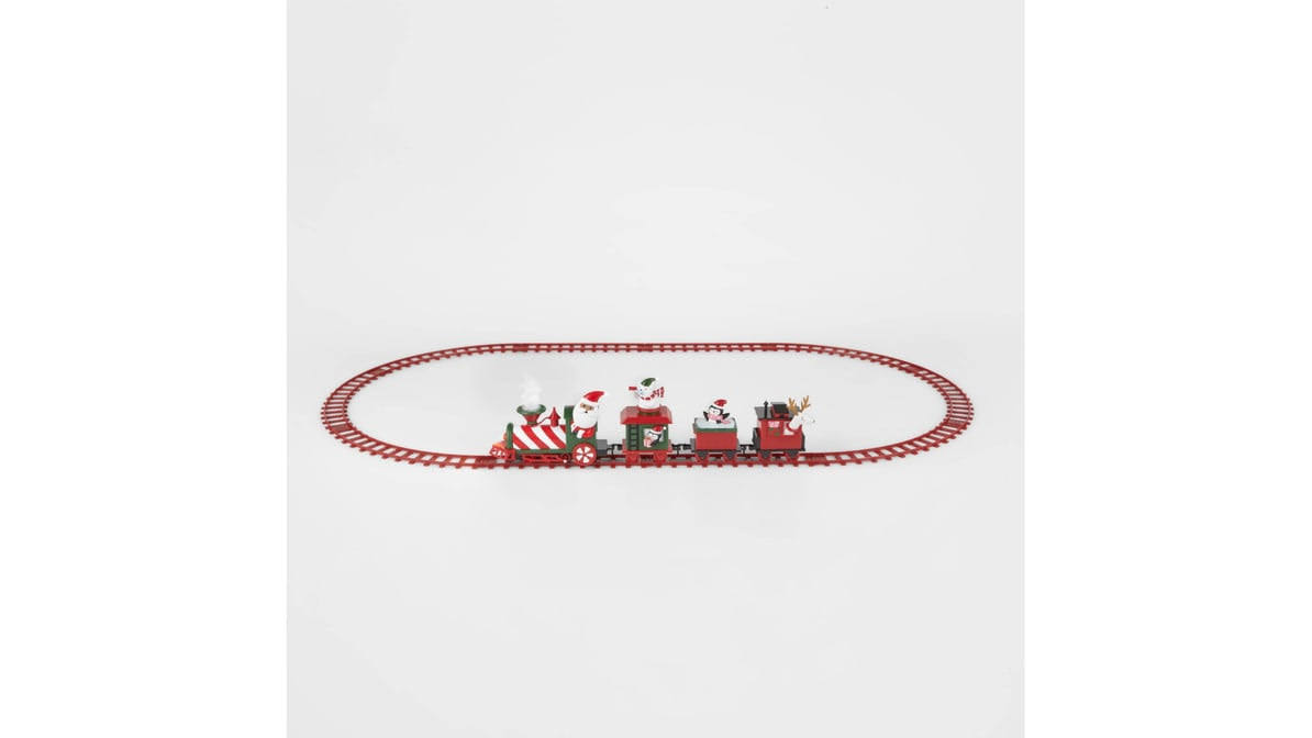 Wondershop 36in Animated Christmas Train and Track Set Decorative Holiday Scene