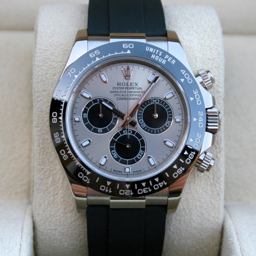 [Super Clone]Rolex Daytona 40mm WhiteGold silver Ghost Dial m126519ln-0006