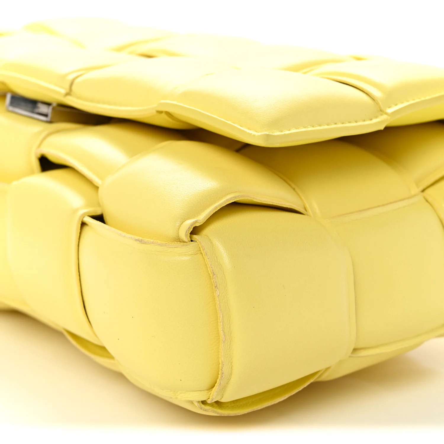 Nappa Maxi Intreccio Padded Cassette Crossbody Bag Sherbert