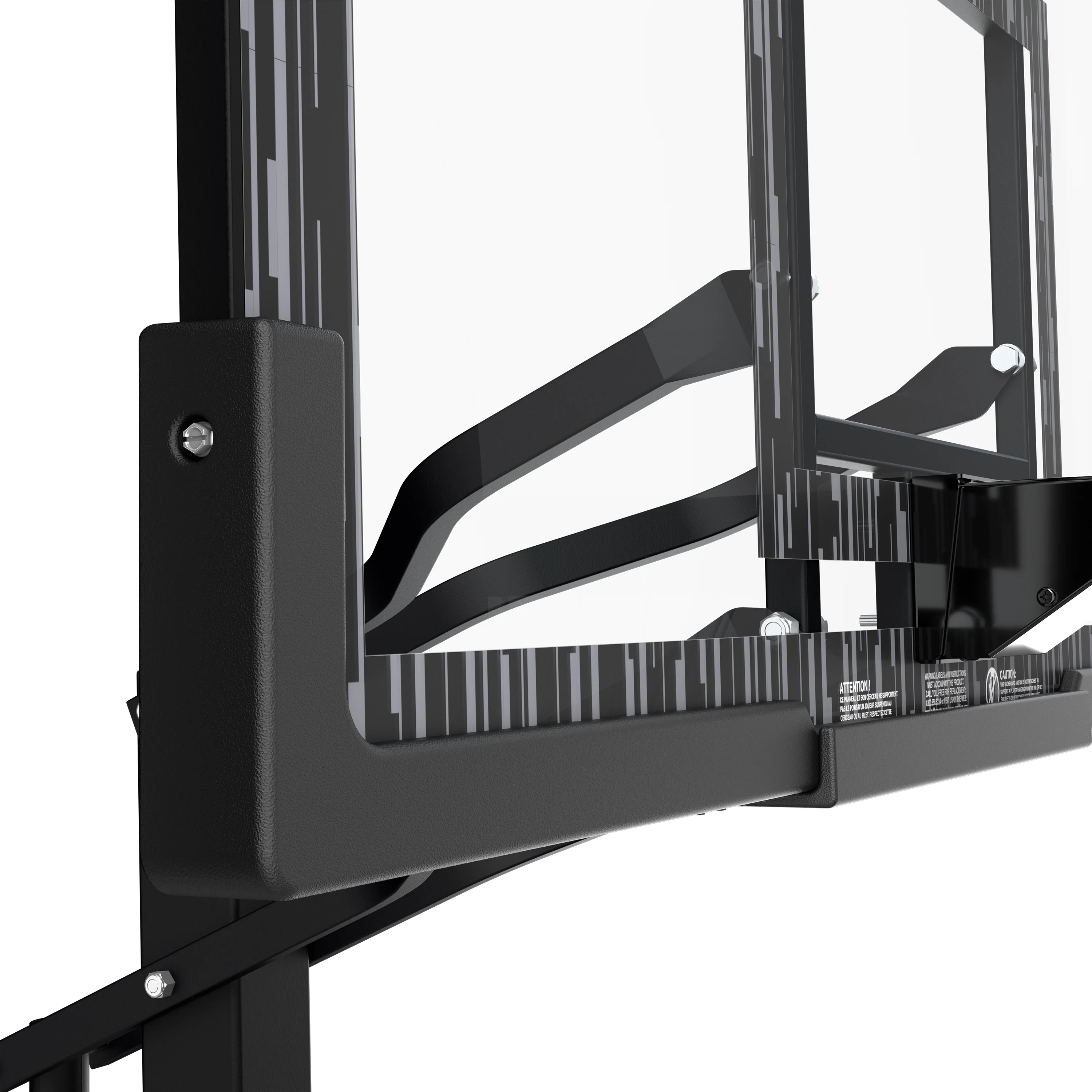 60-Inch Portable Basketball Hoop with Acrylic Backboard, Screw Jack Lift Arena Slam Rim-Outdoor Play(Single) - Image 8
