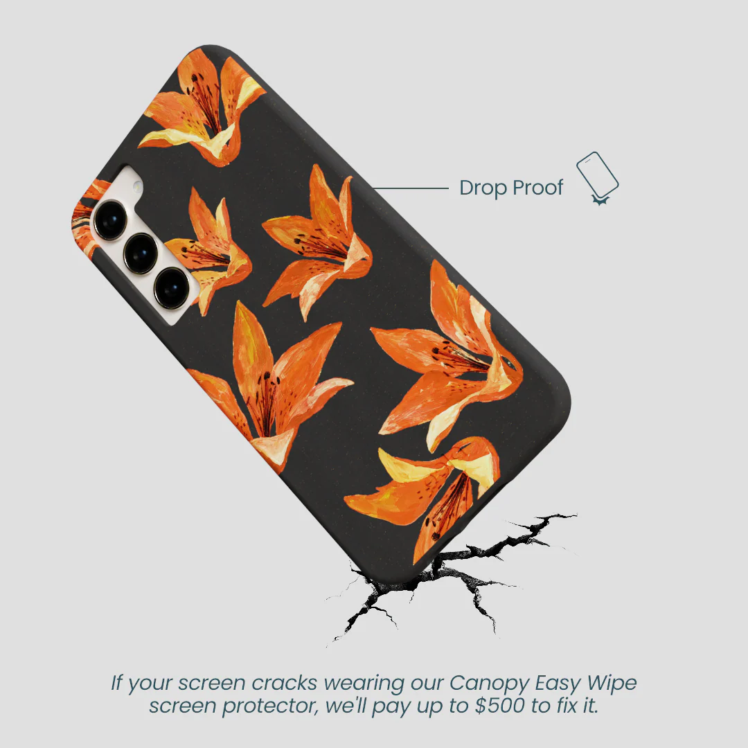 Black Tiger Lily Samsung Galaxy S23+(Plus) Case