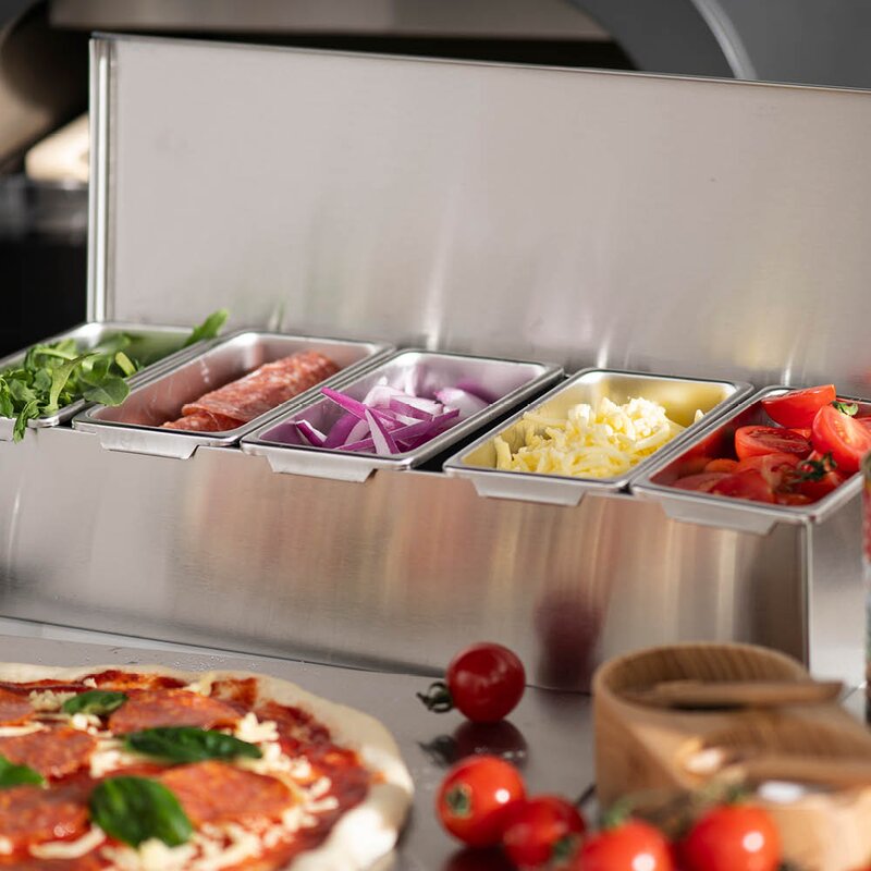 Pizza Angels toppingboks 2L børstet stål