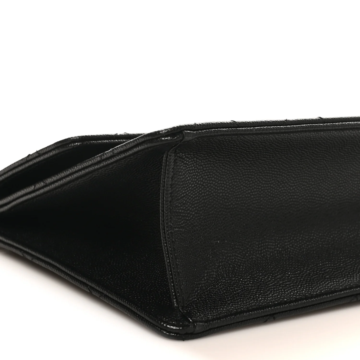 Caviar Quilted Chain Frame Flap Black