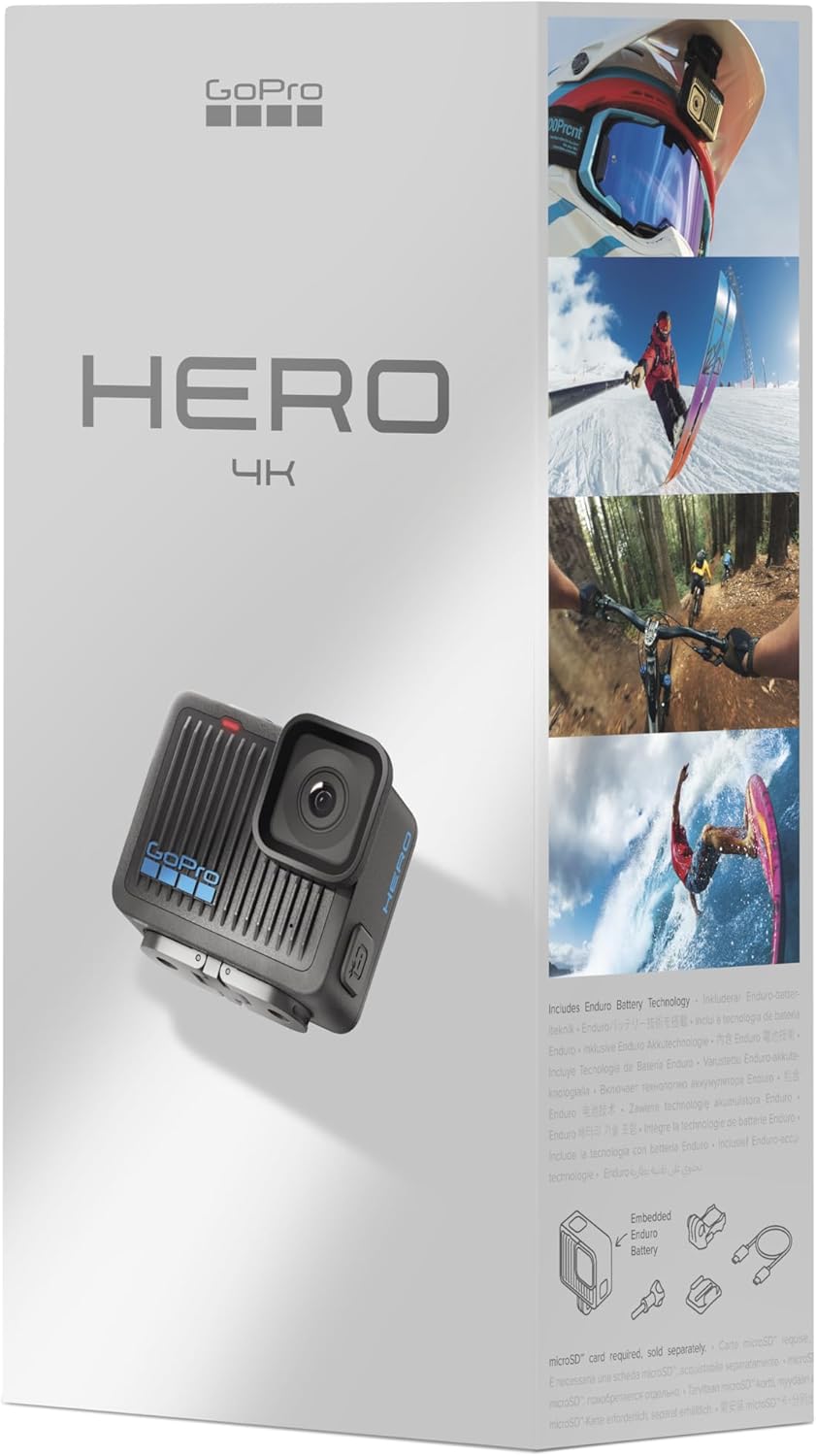 GoPro Hero - Compact Waterproof Action Camera with 4K Ultra HD Video  12MP Photo  Touch Screen
