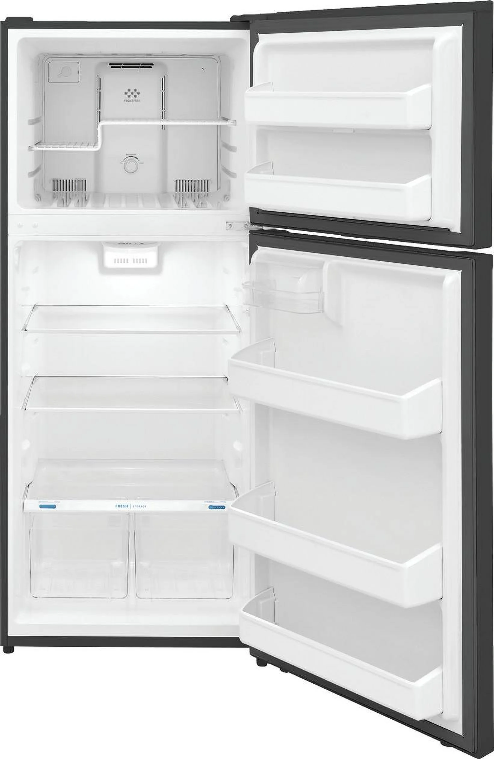 17.6 Cu. Ft. Top-Freezer Refrigerator, Brushed Steel - Image 2