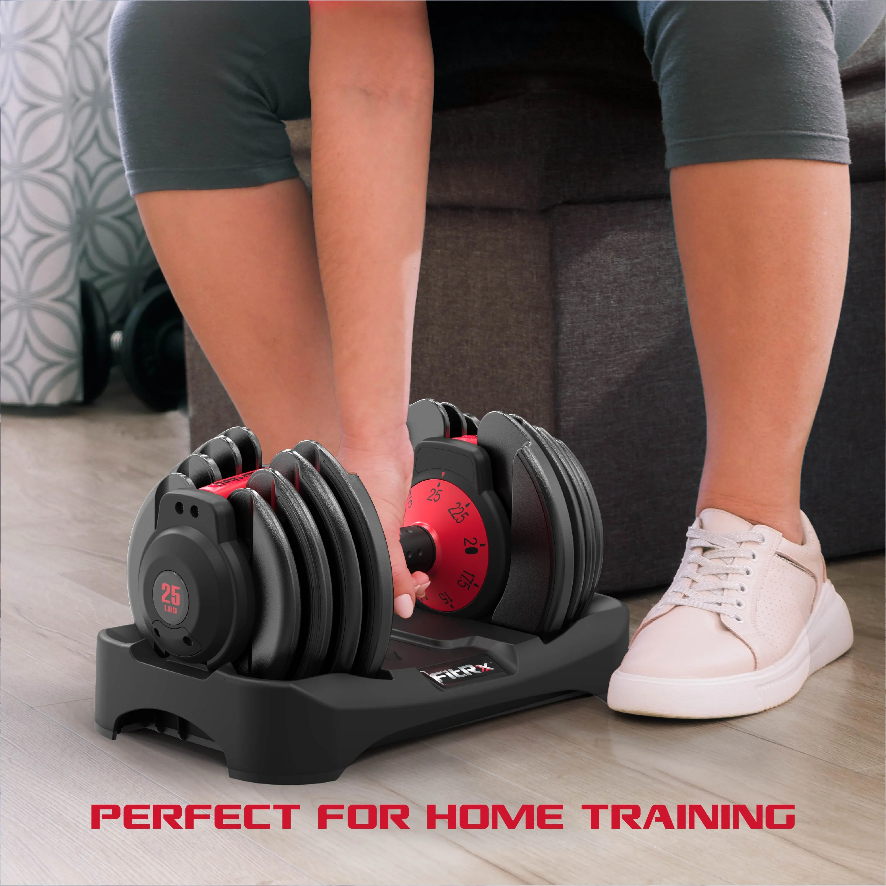 Adjustable Dumbbells 2-Pack, 25lb SmartBell Dumbbell Set with 9-in-1 Quick-Select Weights, 2.5lb Increments for Home Gym - Image 6