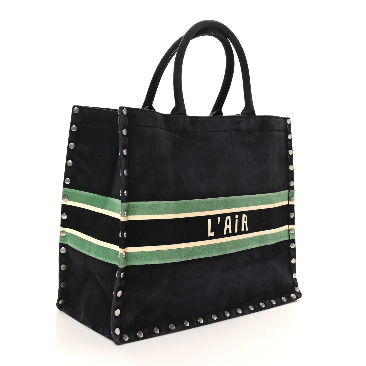 Suede Large L'Air Book Tote Black