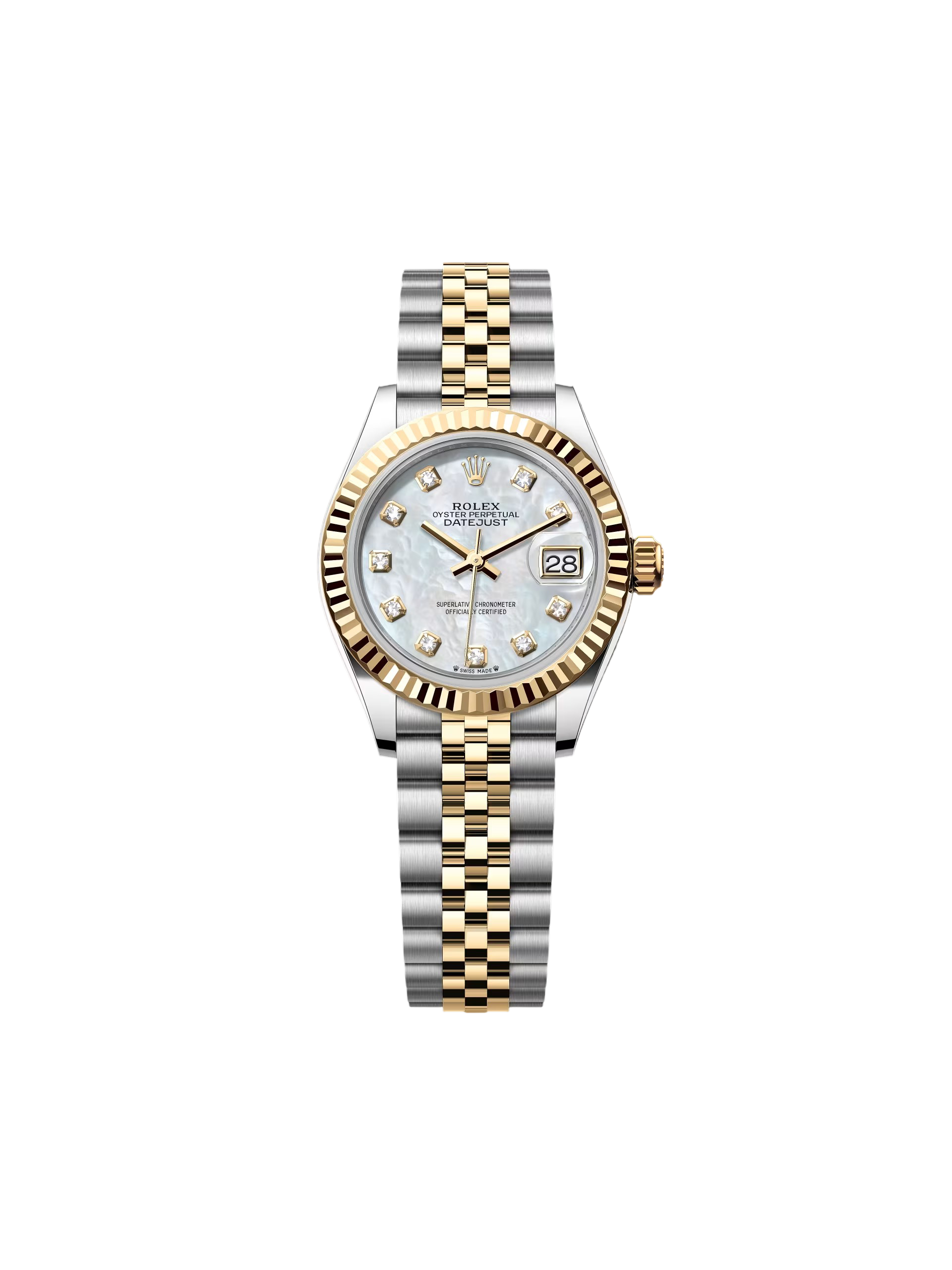 【Super Clone】RLX Lady-Datejust 28mm 279173 Mother of Pearl Diamond Dial Oyster Bracelet