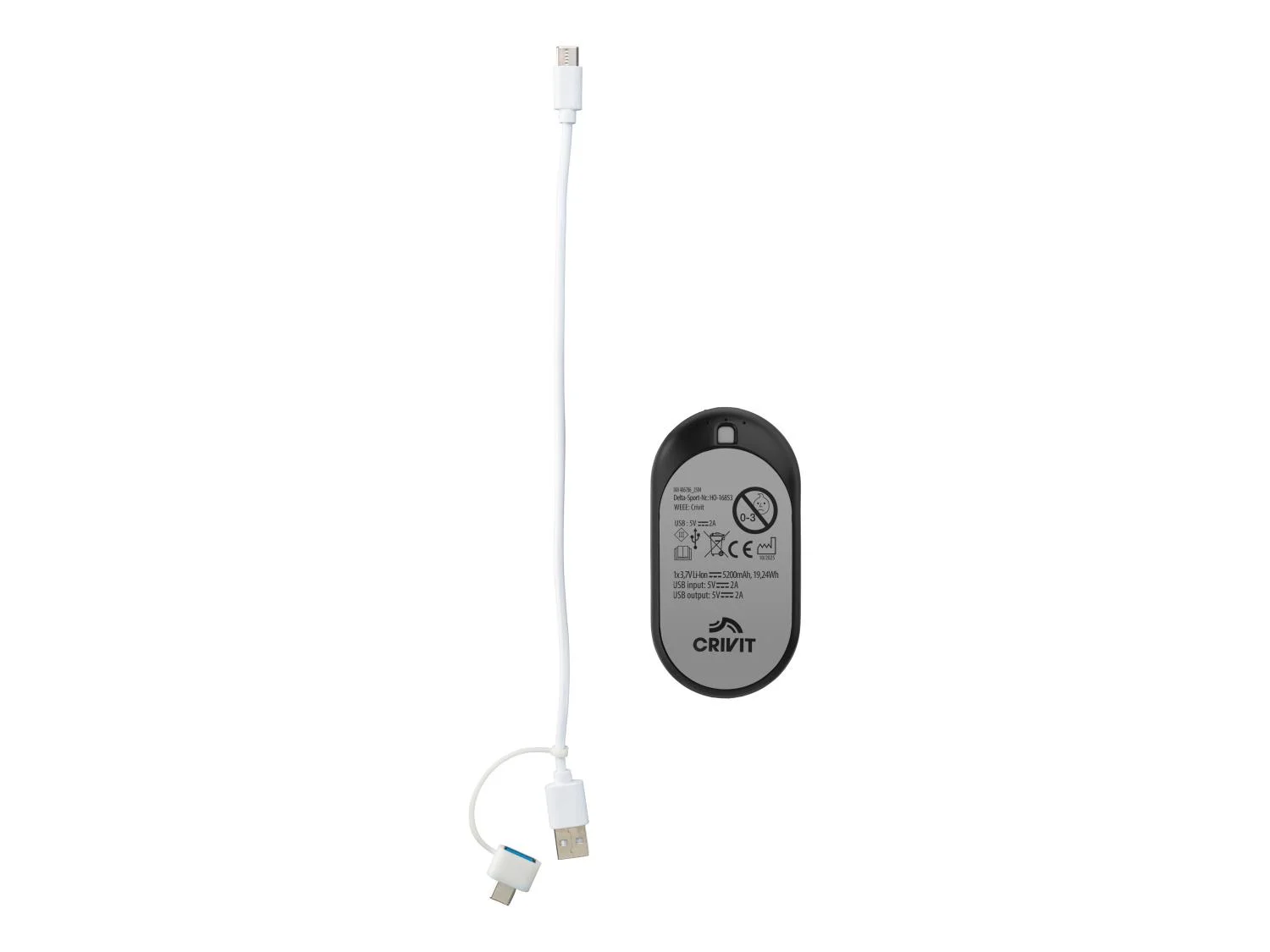 CRIVIT Chauffe-mains rechargeable