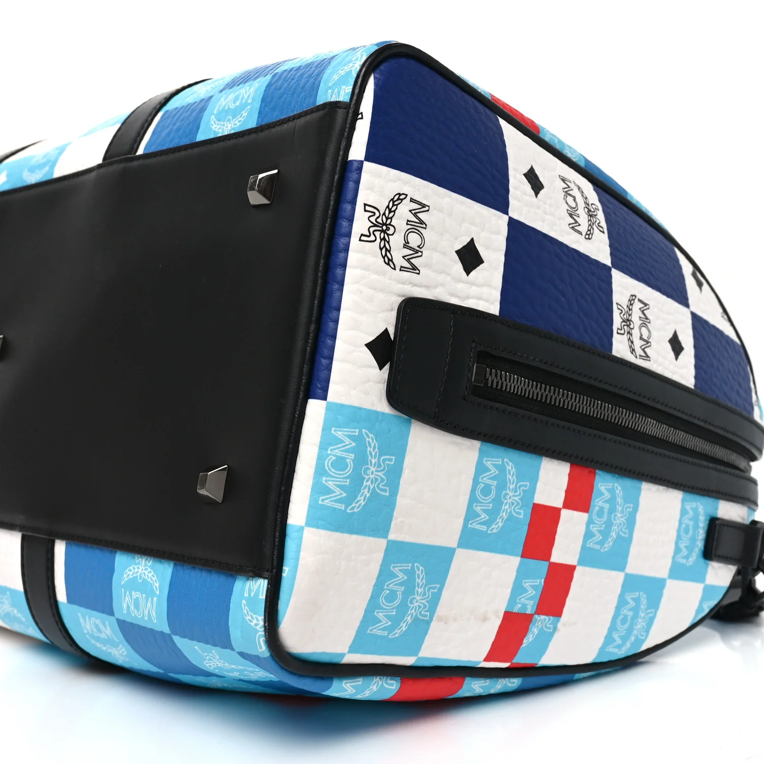 Visetos Ottomar Checkerboard Weekender Duffle Bag Blue Multicolor