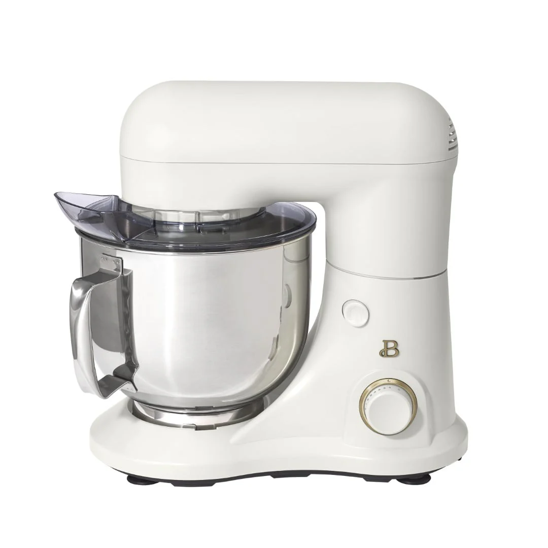 Beautiful 5.3 Qt Stand Mixer, Lightweight & Powerful with Tilt - Head, White Icing by Drew Barrymore