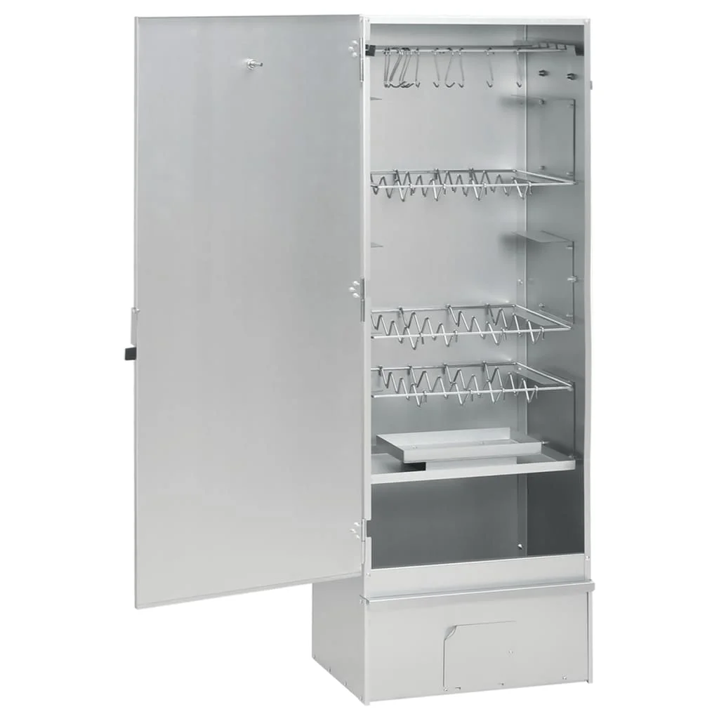 BBQ Oven Smoker with Wood Chips 17.5"x11.4"x43.3" Galvanized Steel - Image 7