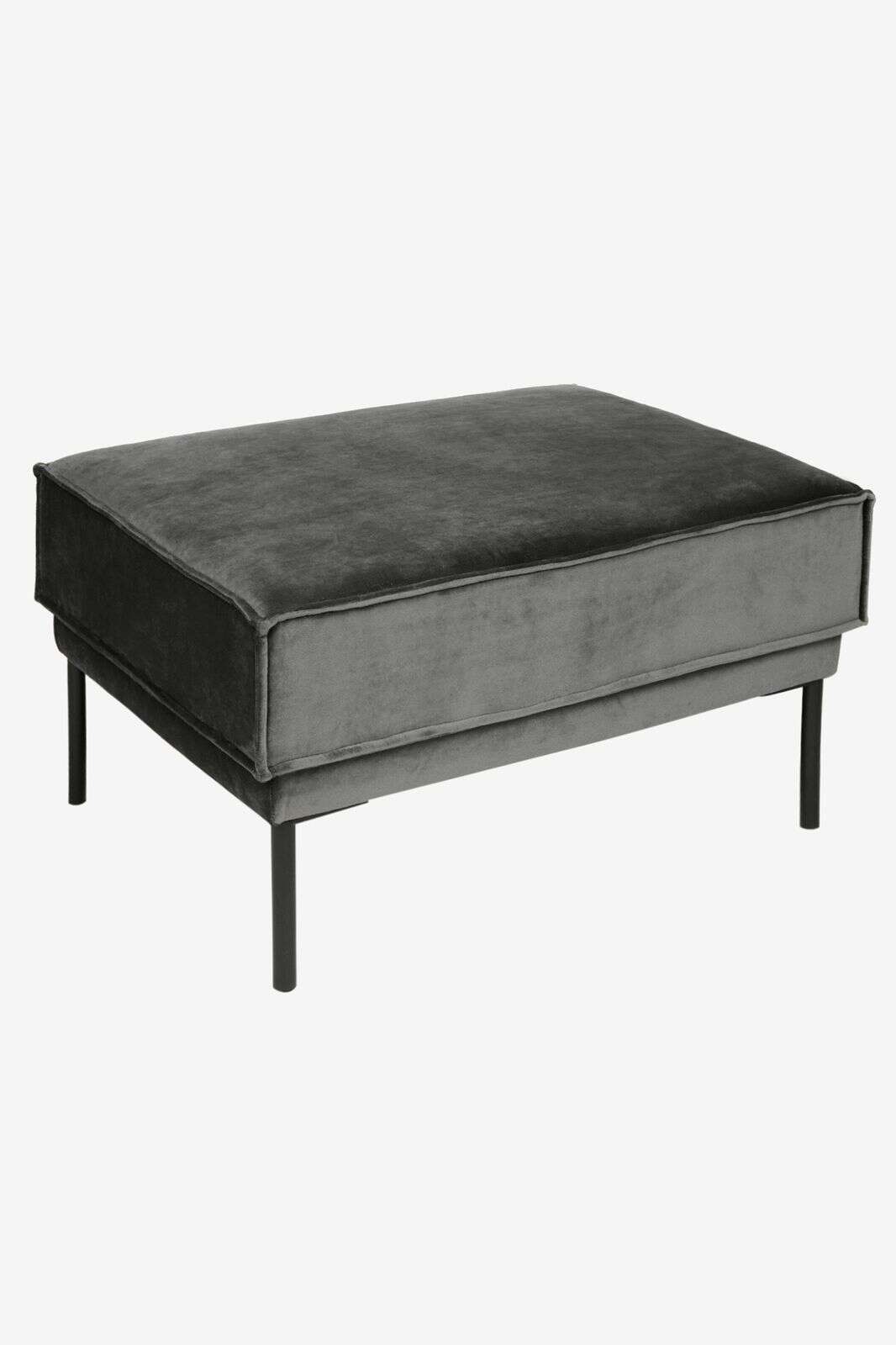 The Duchess velvet hocker Juke antraciet
