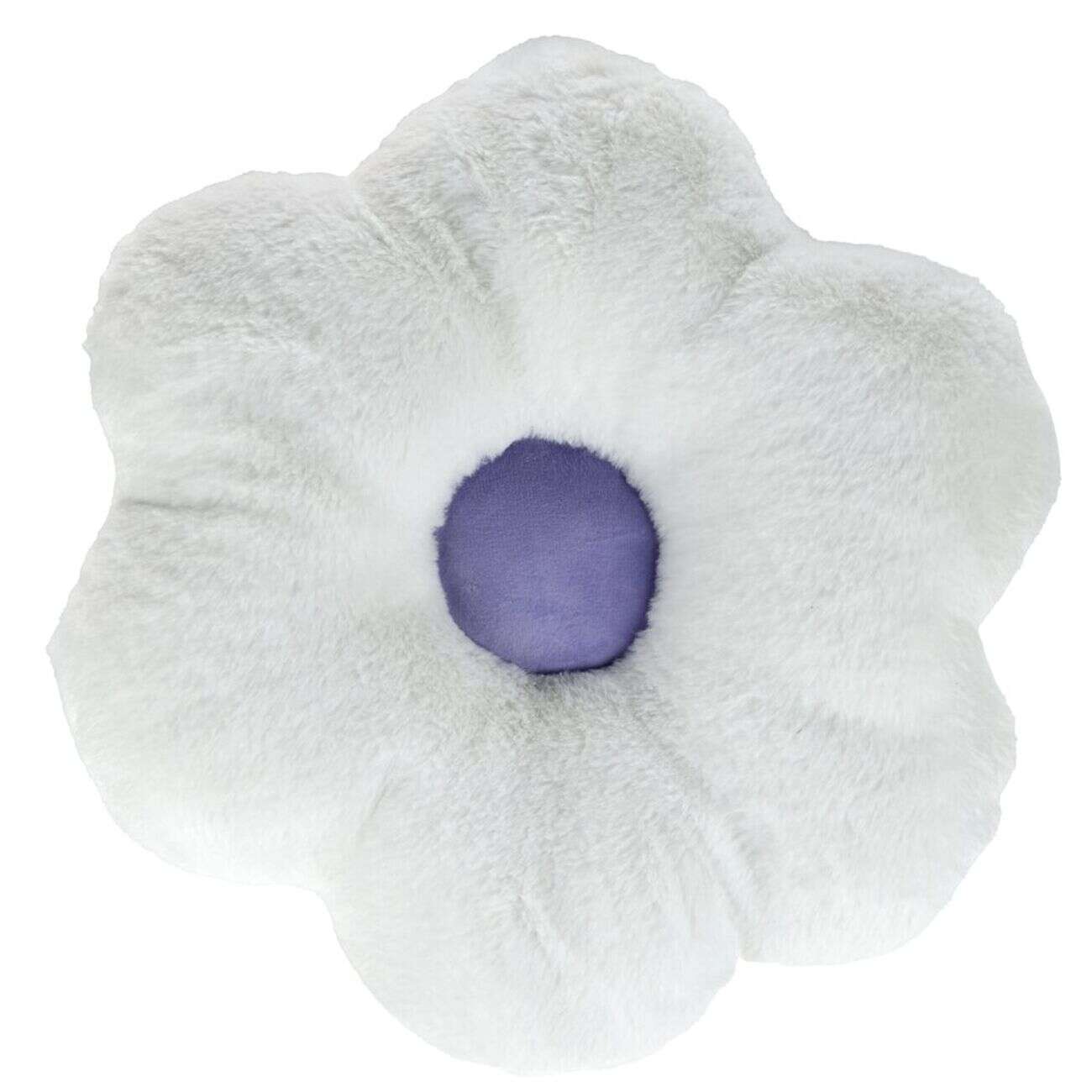 Coussin fleur marguerite blanc Ø38cm (2 modèles)