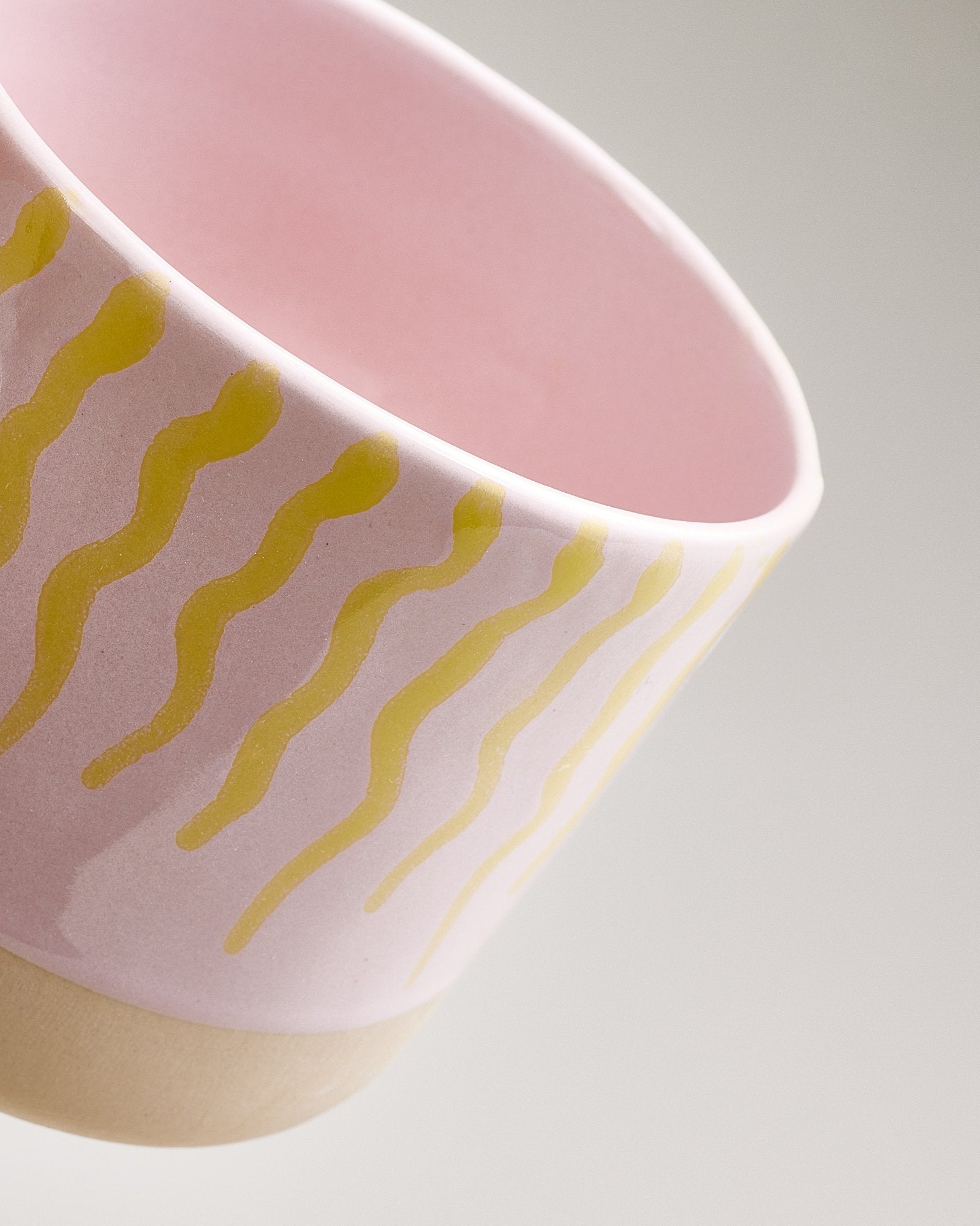 NÓDOA - LARGE MUG STRIPED PINK YELLOW