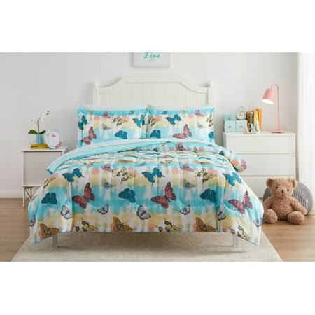 Your Zone Butterfly Bed-in-a-Bag Coordinating Bedding Set, Full