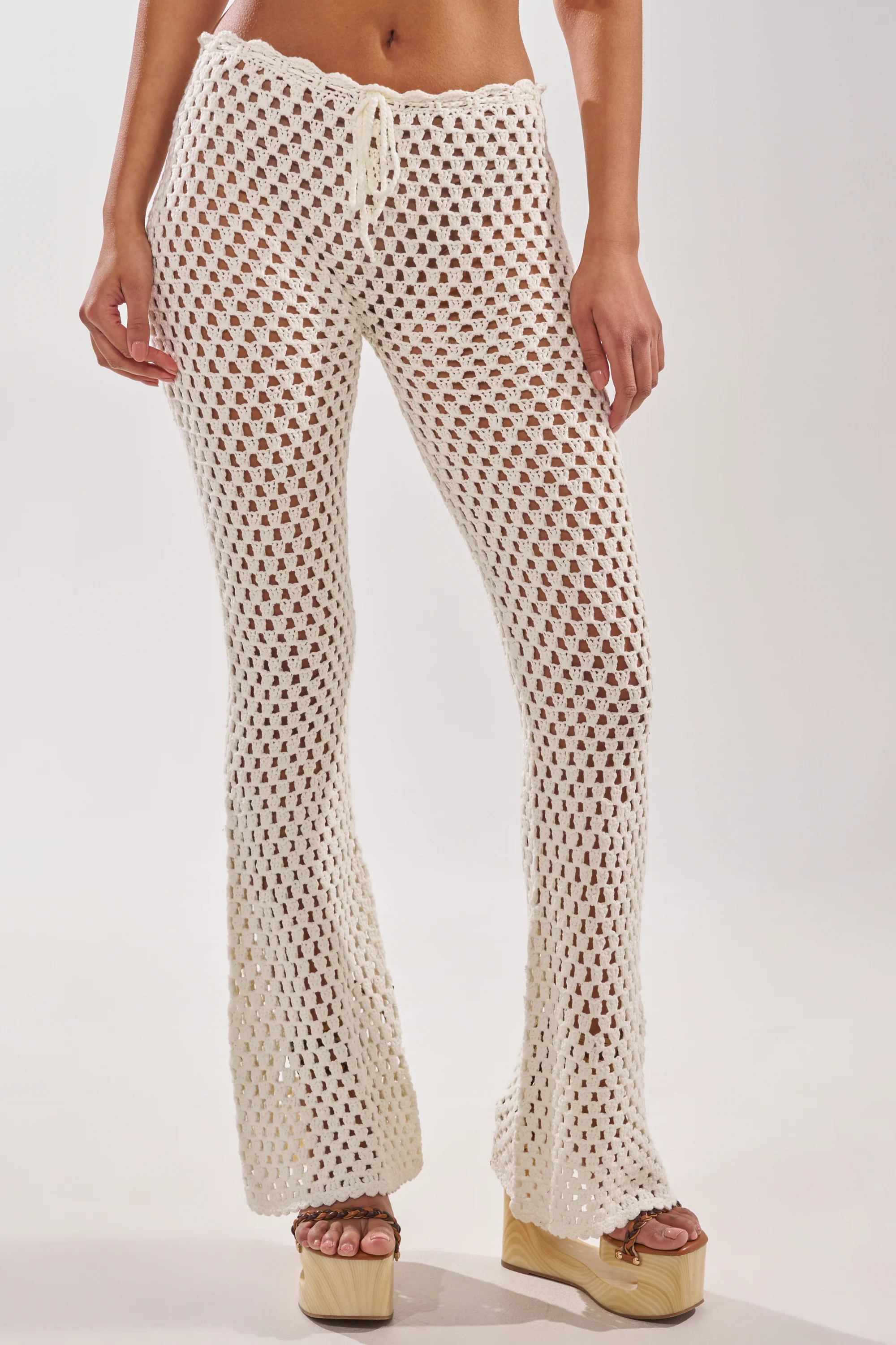 BEACH VIBES CROCHET FLARED PANT - Akira Store