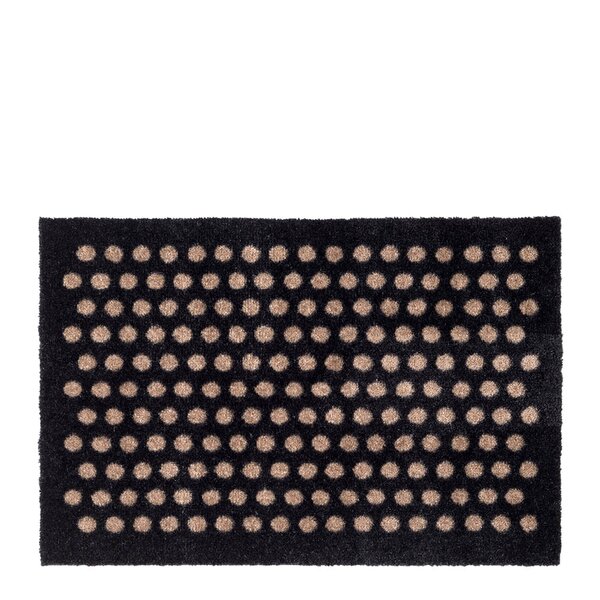 Dot gulvmatte 40x60 cm svart/sand