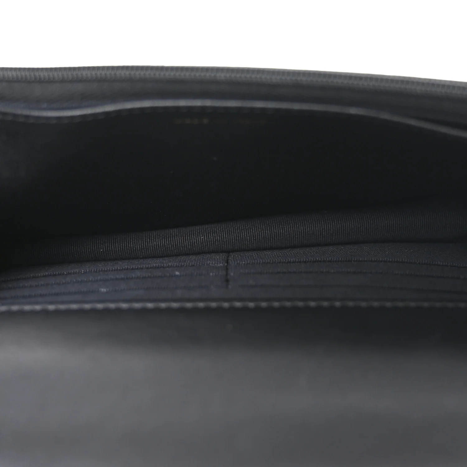 Lambskin Quilted Crystal Handle Wallet On Chain WOC Black