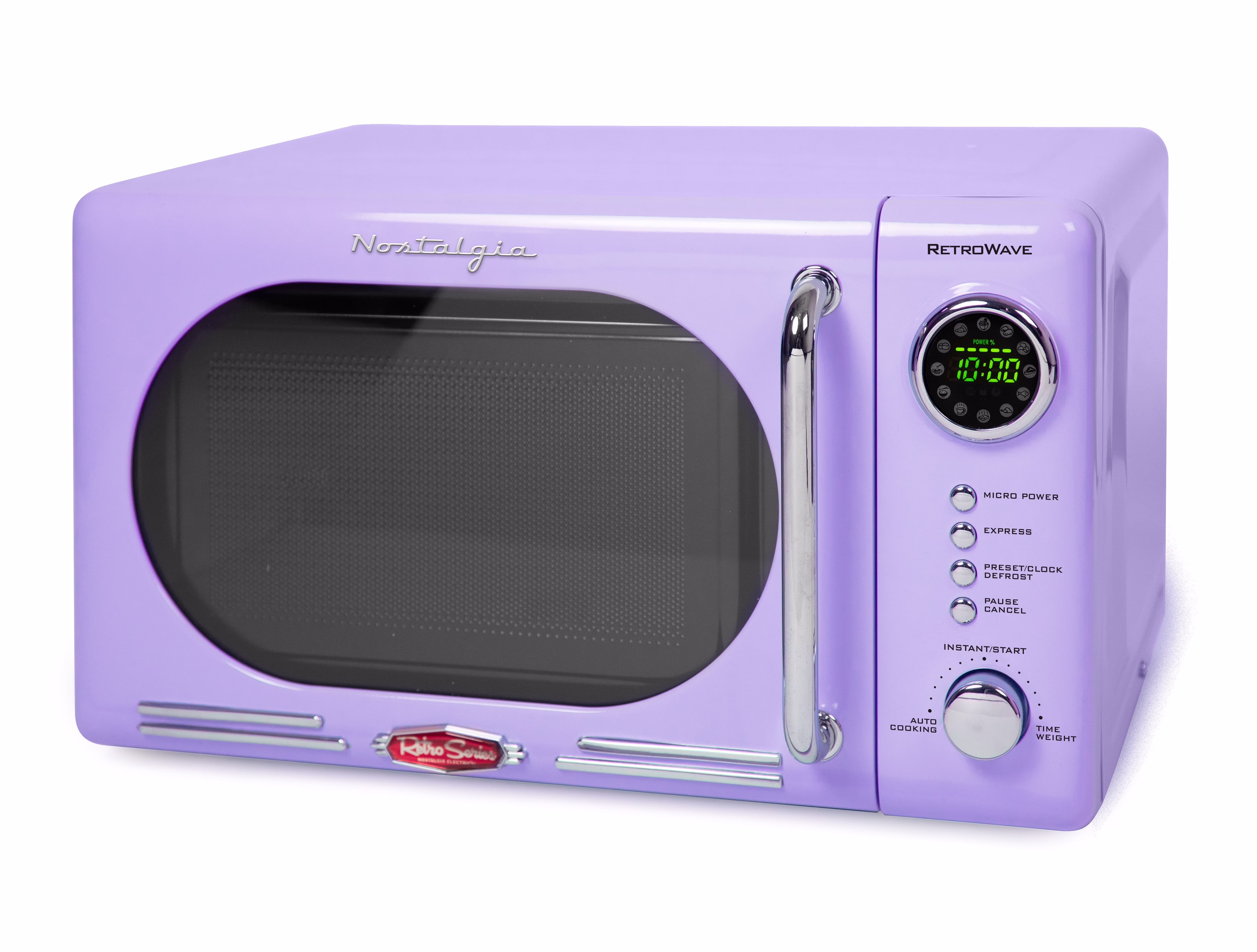 Retro Compact Countertop Microwave Oven 0.7 Cu. Ft. 700-Watts with LED Digital Display Child Lock Easy Clean Interior Orange(Orange) - Image 7