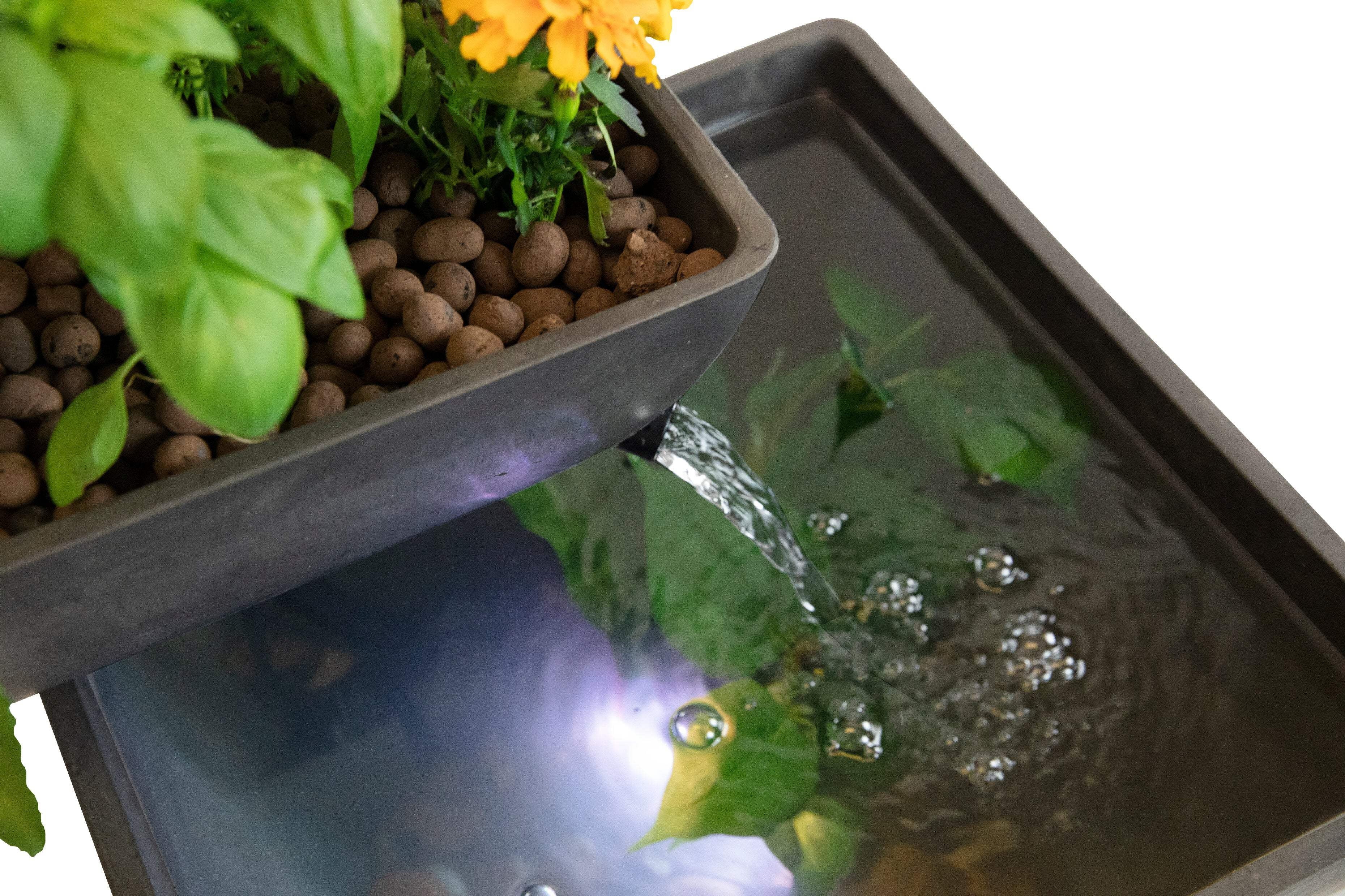 AquaSprouts Fountain: Hydroponic, Aquaponic, Water Garden (8 Gallons)